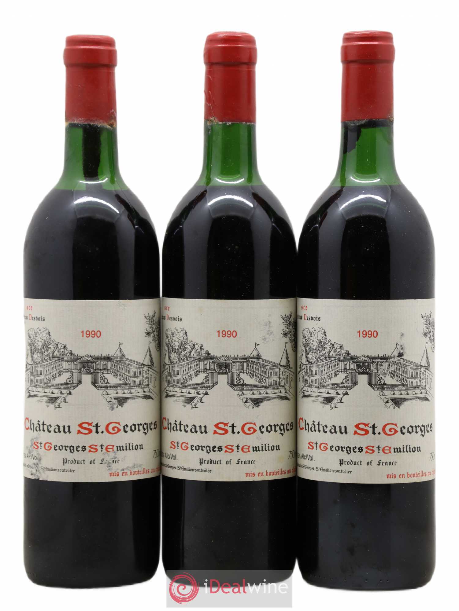 Château Saint-Georges 1990 - Lot de 3 bouteilles - 0