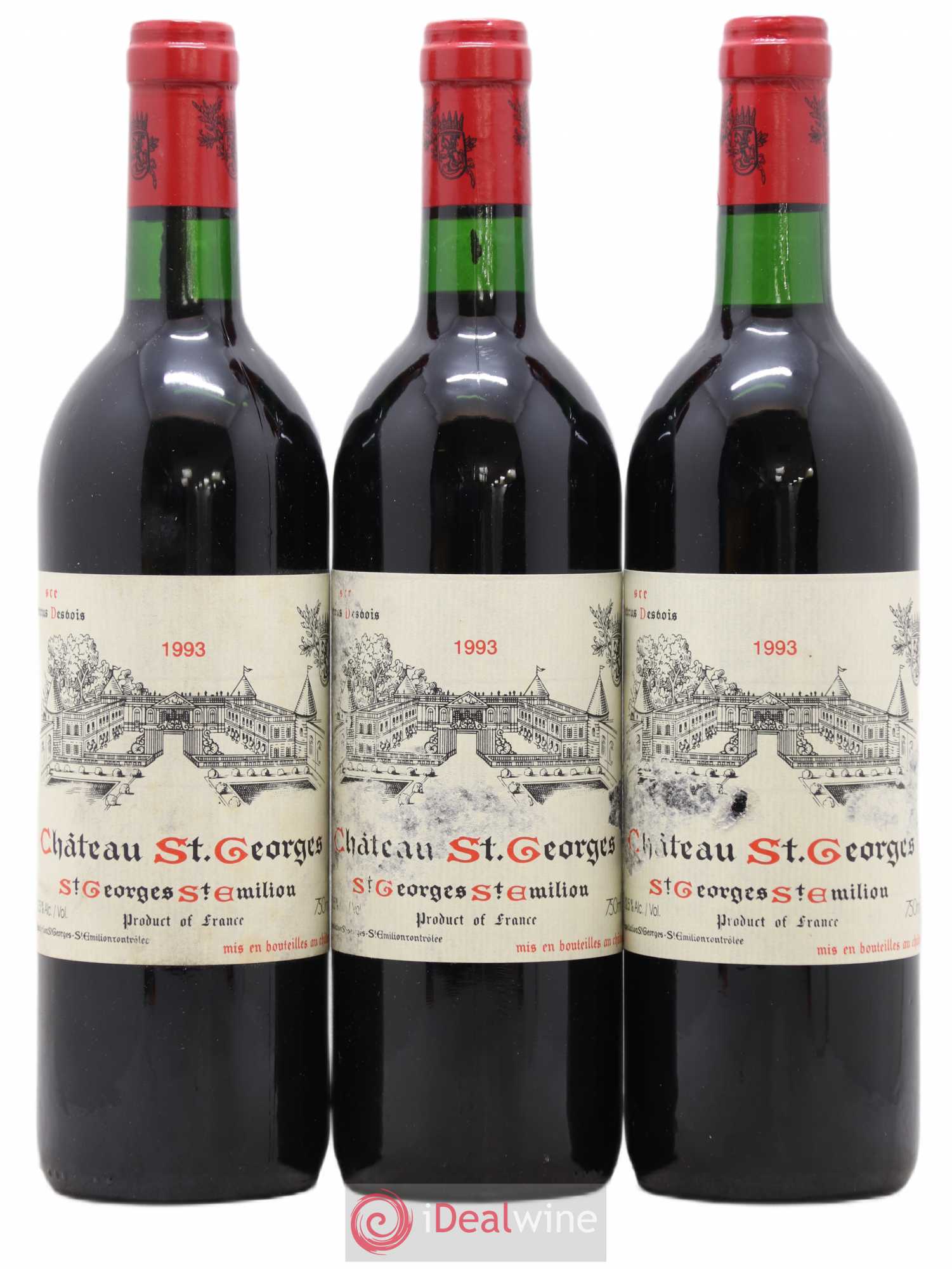 Château Saint-Georges 1993 - Lot de 3 bouteilles - 0