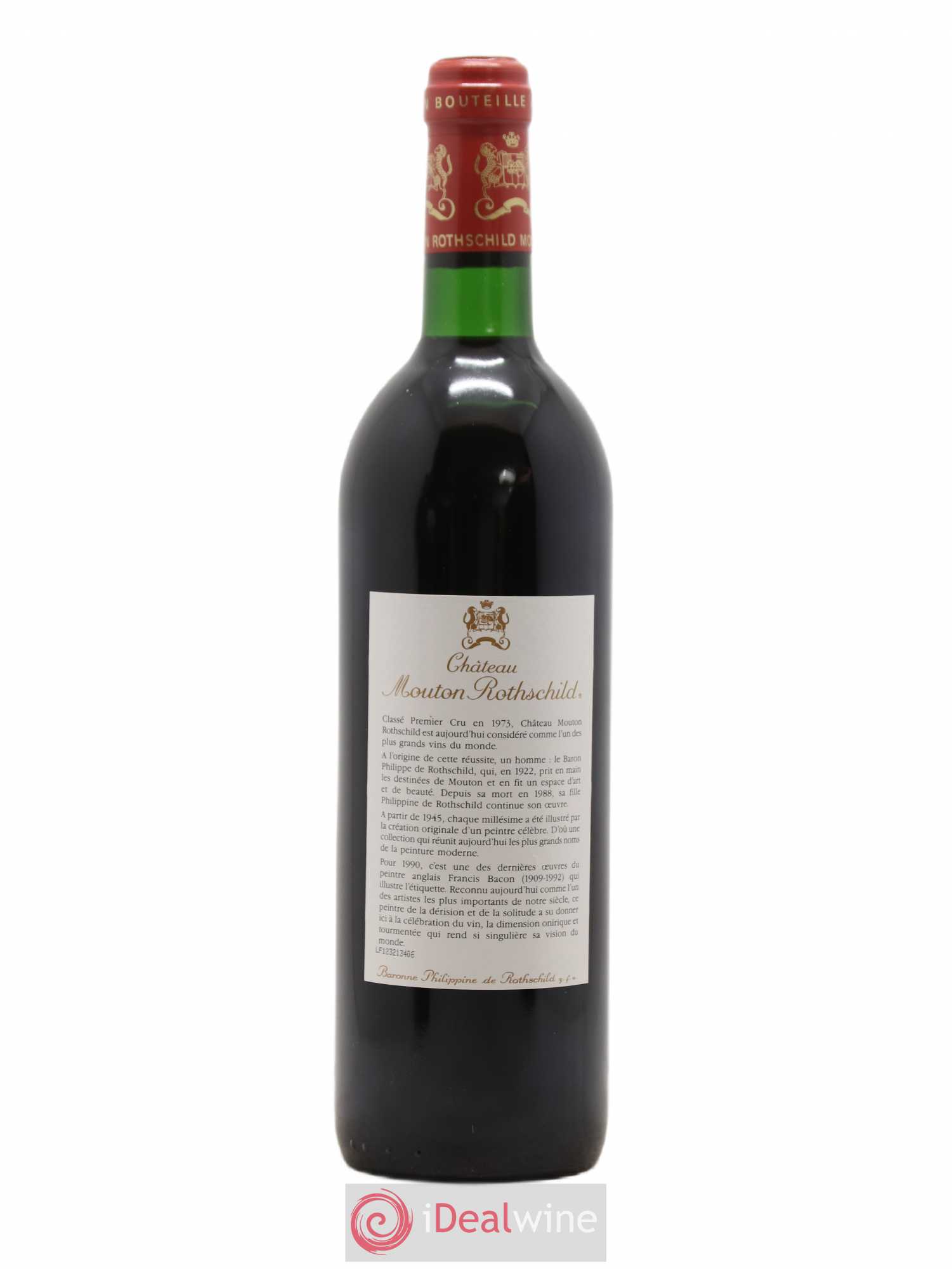 Château Mouton Rothschild 1er Grand Cru Classé 1990 - Lot de 1 bouteille - 1