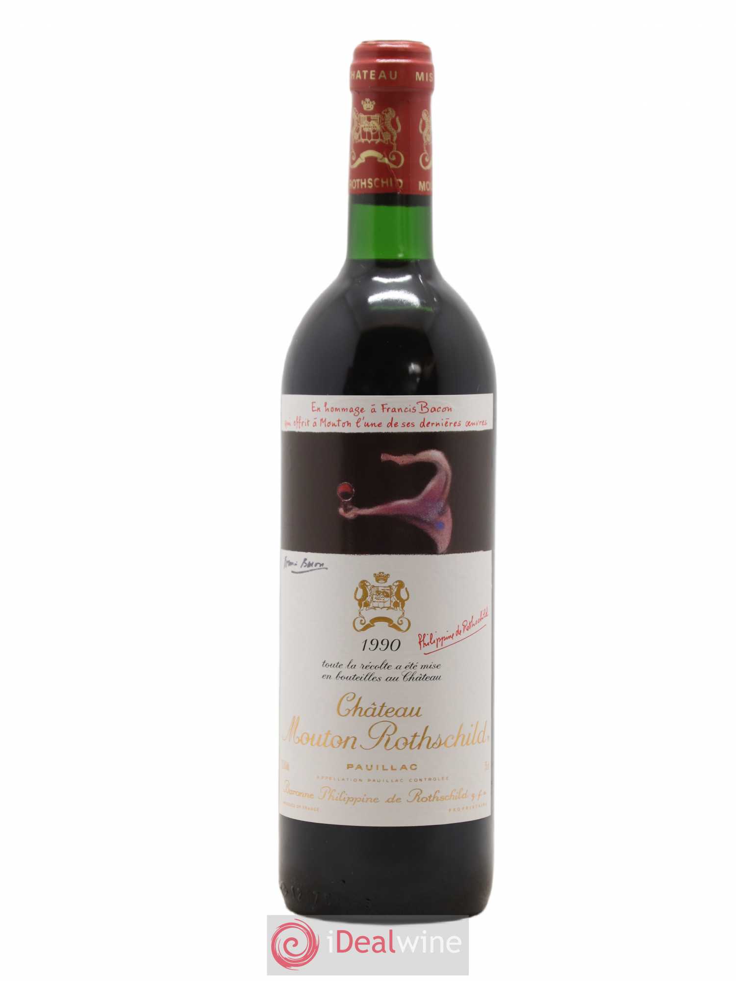 Château Mouton Rothschild 1er Grand Cru Classé 1990 - Lot de 1 bouteille - 0