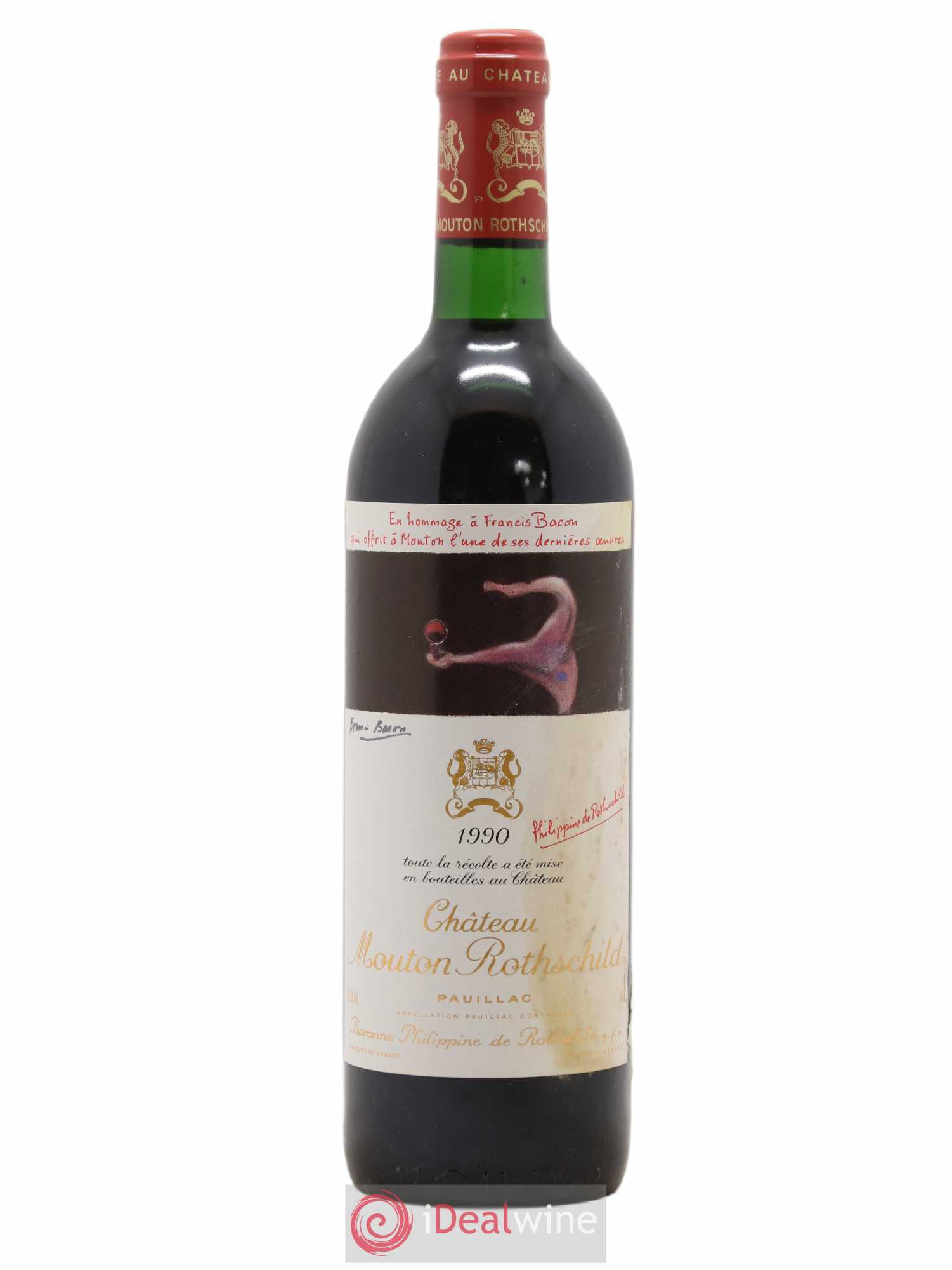 Château Mouton Rothschild 1er Grand Cru Classé 1990 - Lot de 1 bouteille - 0