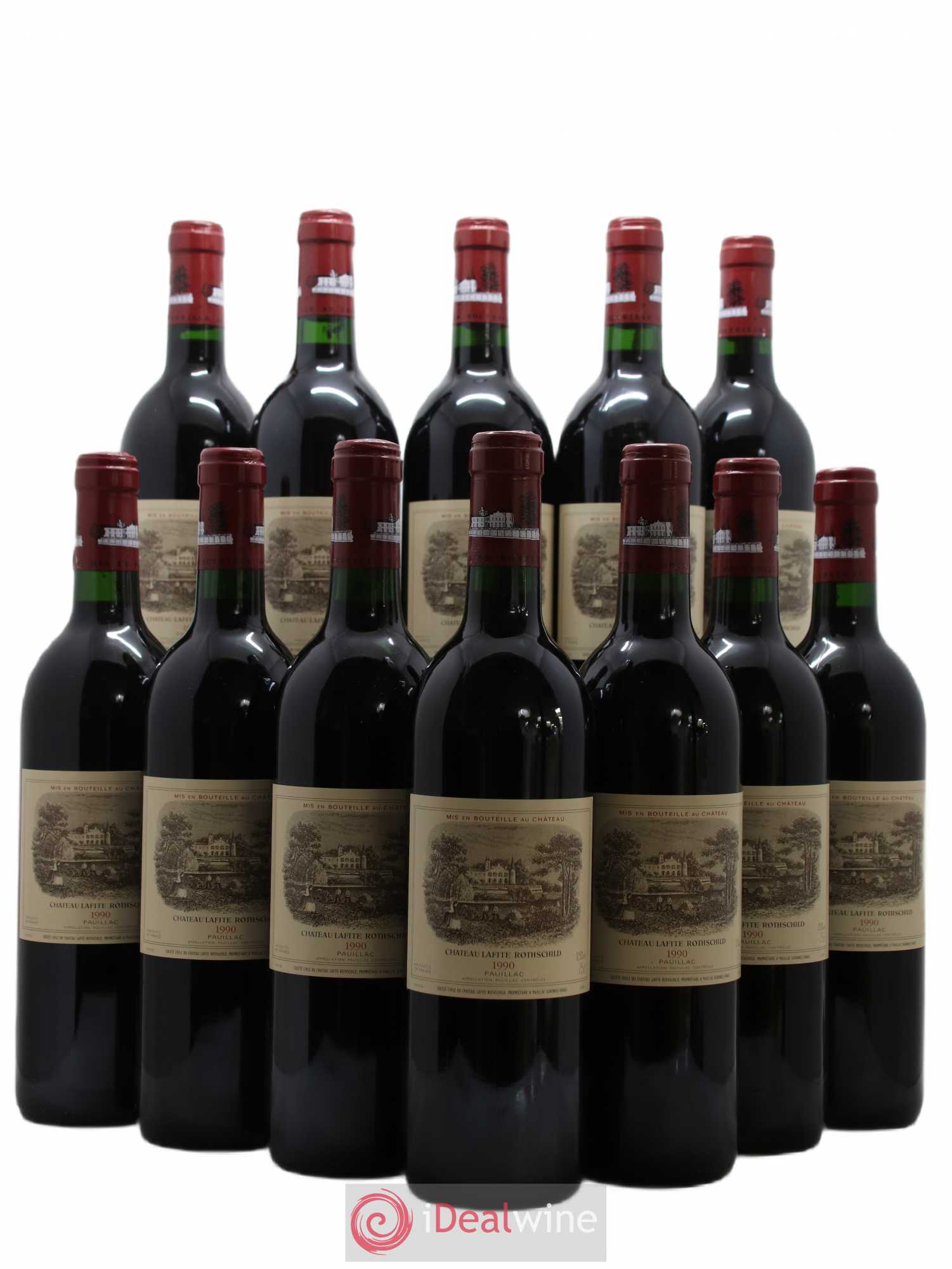 Château Lafite Rothschild 1er Grand Cru Classé 1990 - Lot de 12 bouteilles - 0