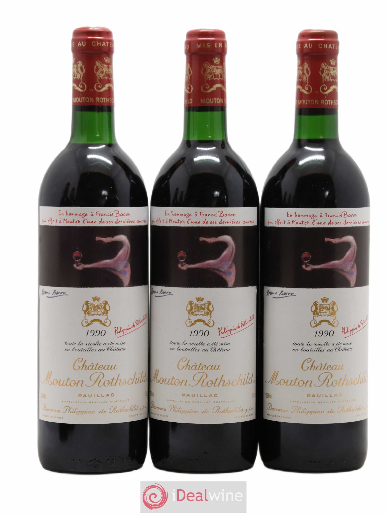 Château Mouton Rothschild 1er Grand Cru Classé 1990 - Lot de 6 bouteilles - 1
