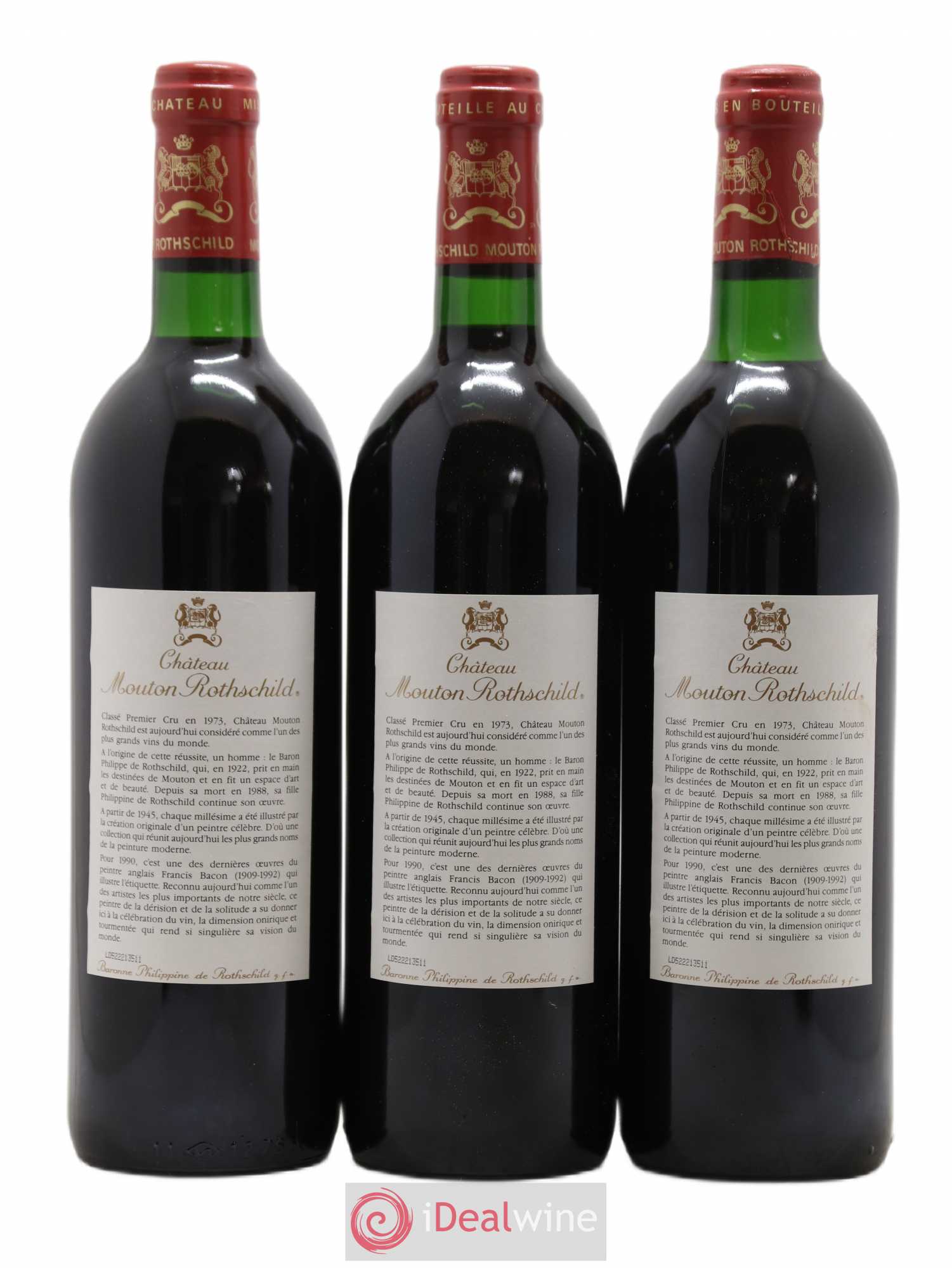 Château Mouton Rothschild 1er Grand Cru Classé 1990 - Lot de 6 bouteilles - 4