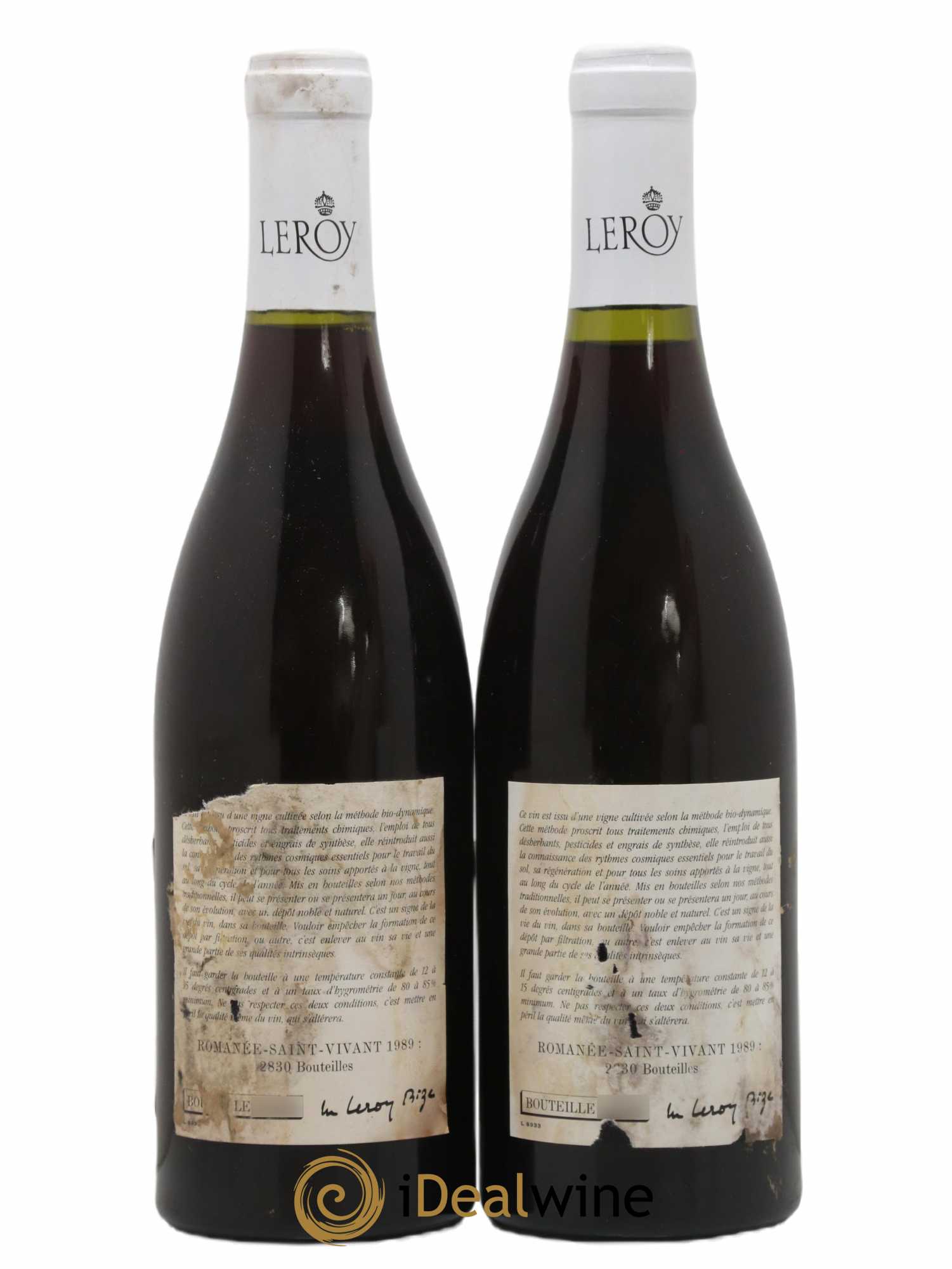 Romanée-Saint-Vivant Grand Cru Leroy (Domaine) 1989 - Lot de 2 bouteilles - 1
