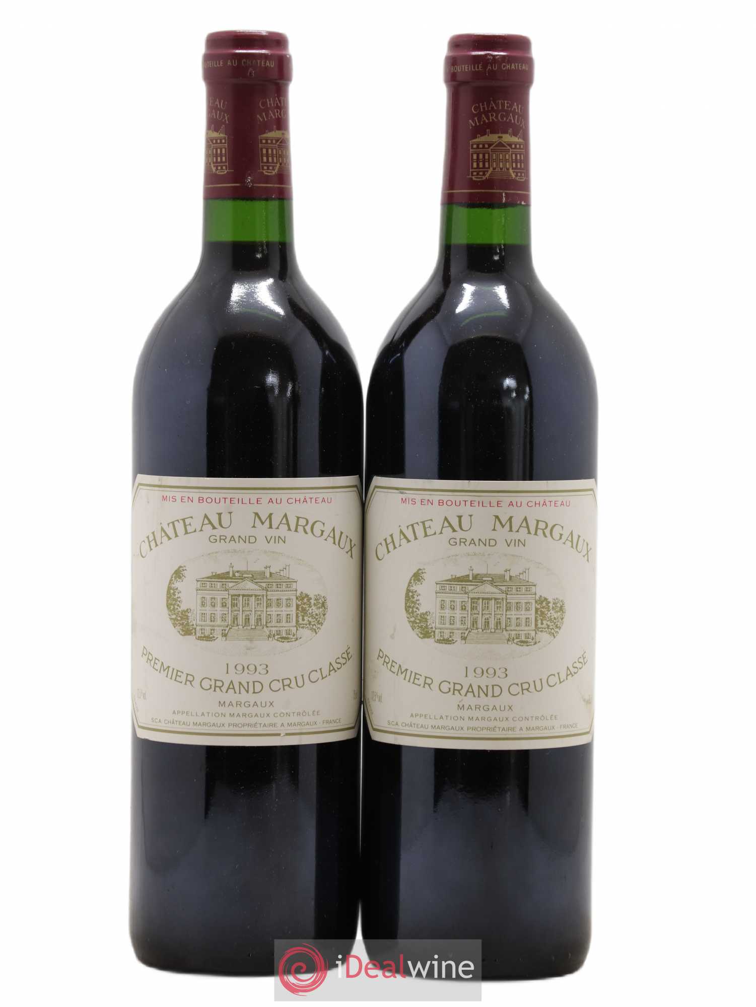 Château Margaux 1er Grand Cru Classé 1993 - Lot de 2 bouteilles - 0