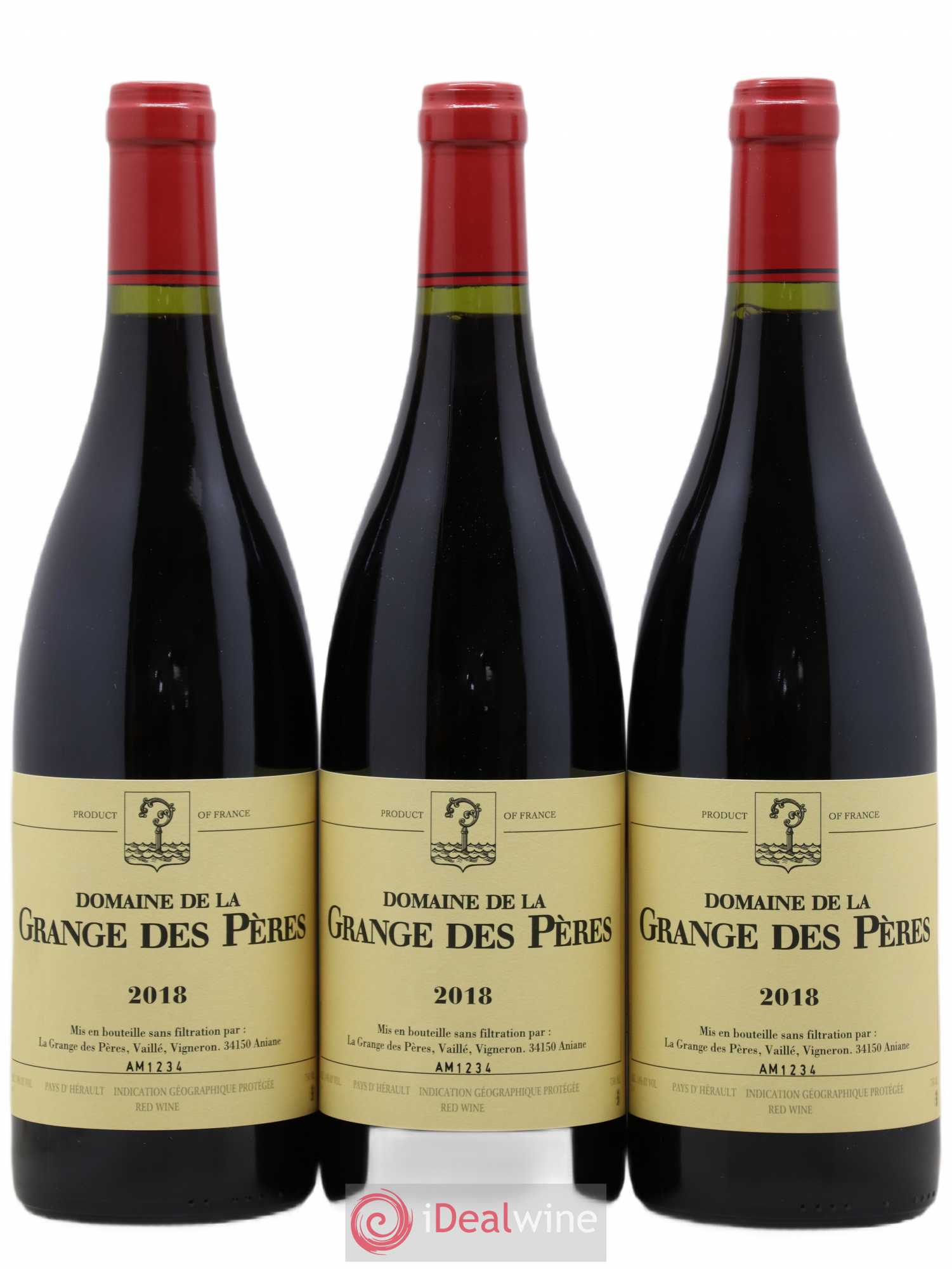 Pays d'Hérault Grange des Pères Laurent Vaillé 2018 - Lot de 3 bouteilles - 0