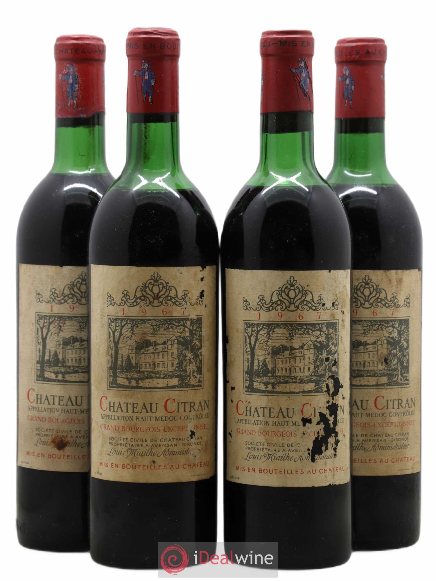 Château Citran Cru Bourgeois 1967 - Lot de 4 bouteilles - 0
