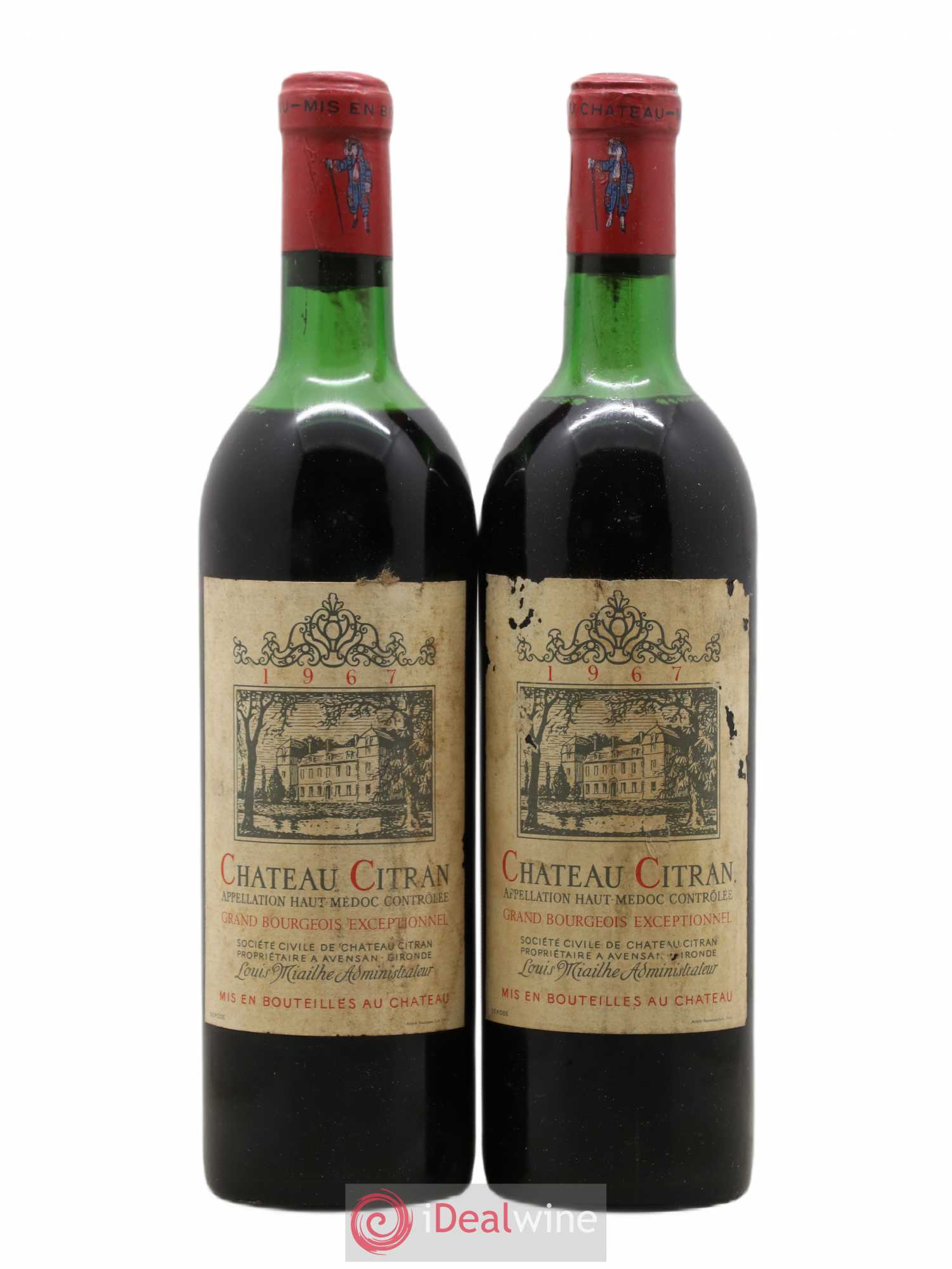 Château Citran Cru Bourgeois 1967 - Lot de 2 bouteilles - 0