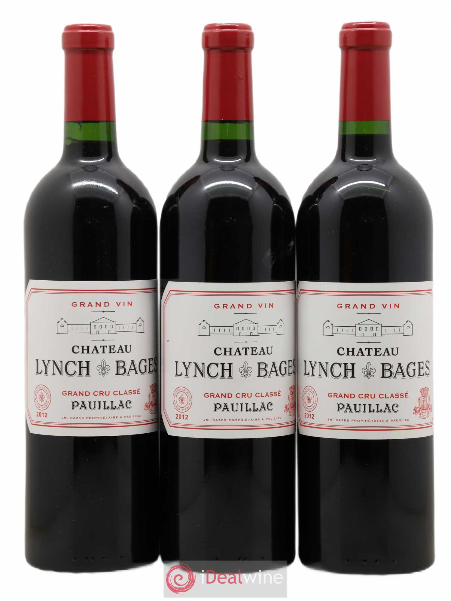Château Lynch Bages 5ème Grand Cru Classé 2012 - Lot de 3 bouteilles - 0