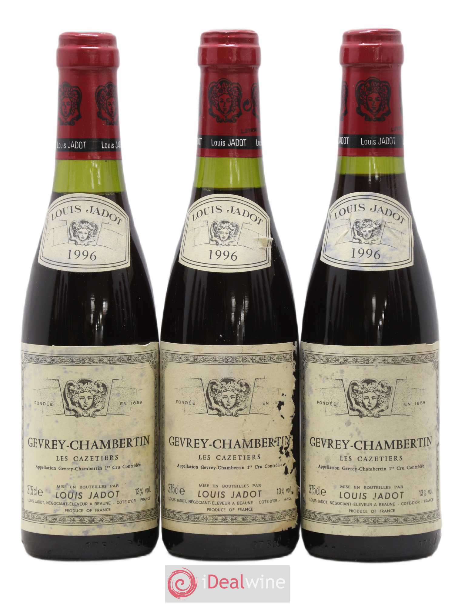 Gevrey-Chambertin 1er Cru Les Cazetiers Domaine Louis Jadot 1996 - Lot de 12 demi bouteilles - 1