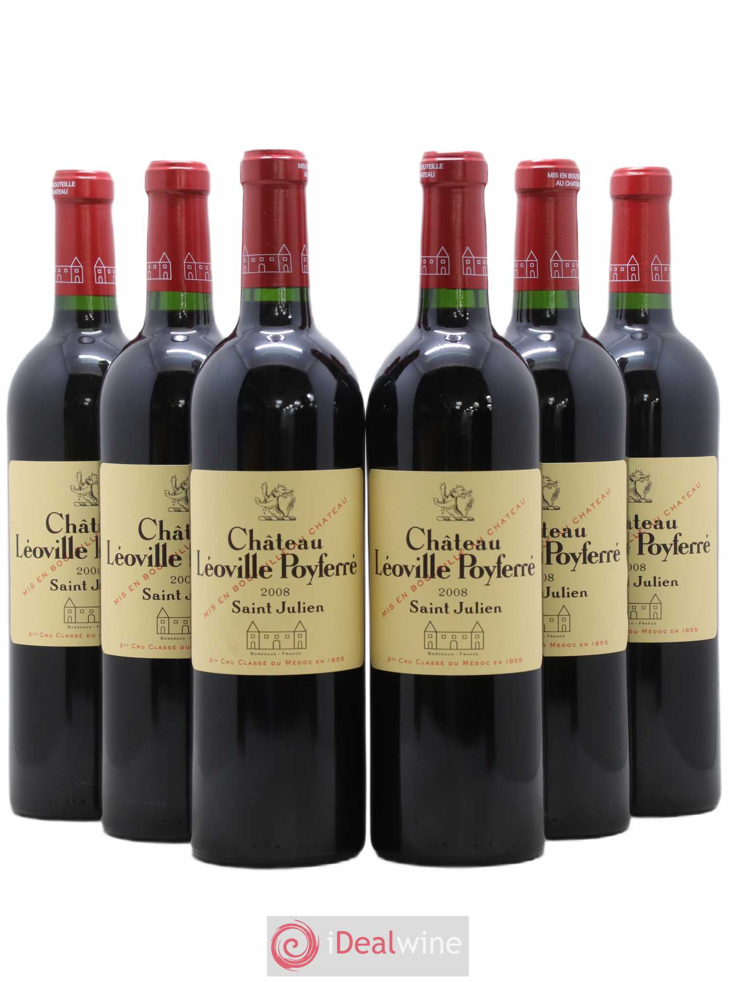 Château Léoville Poyferré 2ème Grand Cru Classé 2008 - Lot de 6 bouteilles - 0