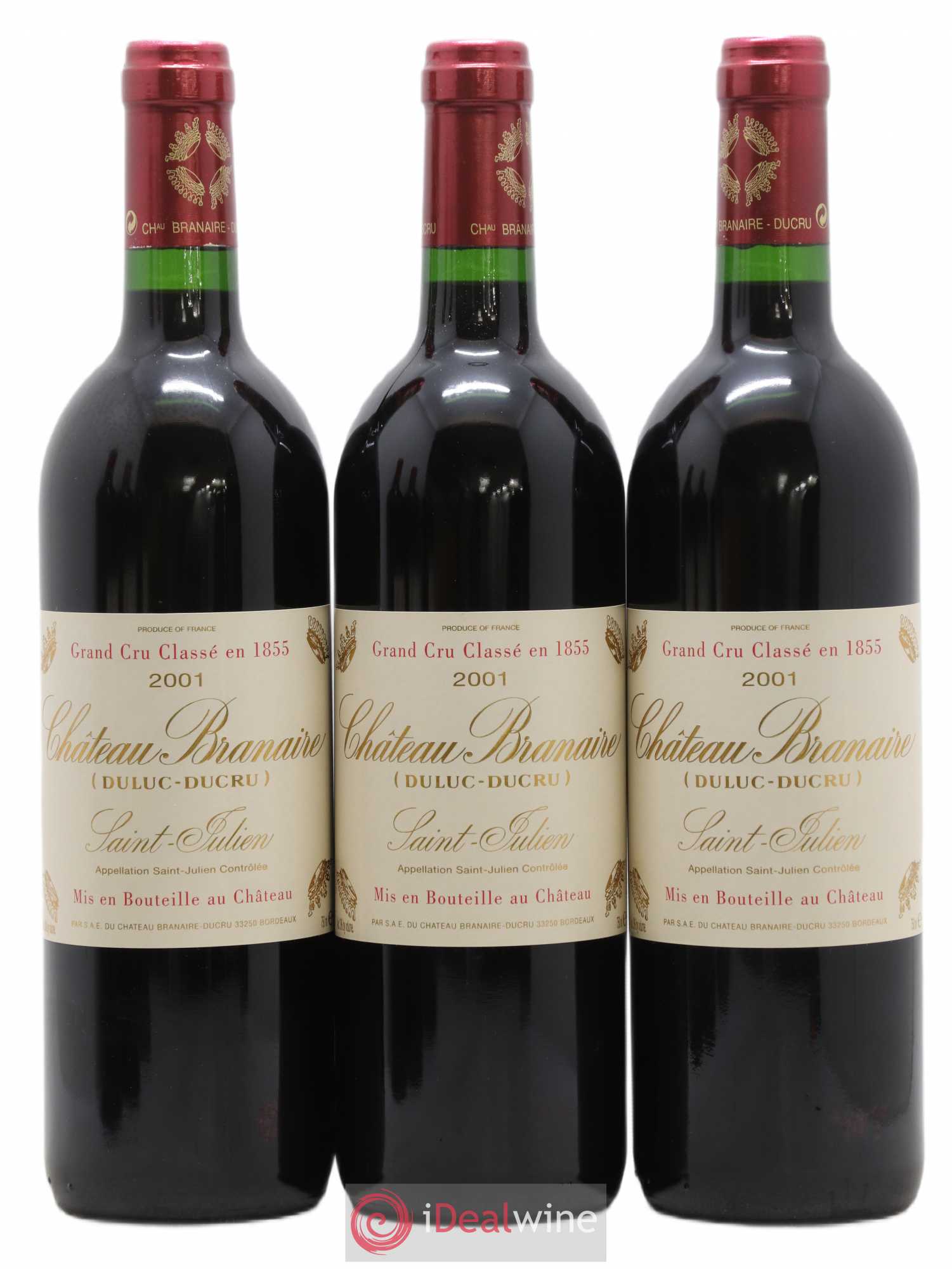 Château Branaire Ducru 4ème Grand Cru Classé 2001 - Lot de 12 bouteilles - 2