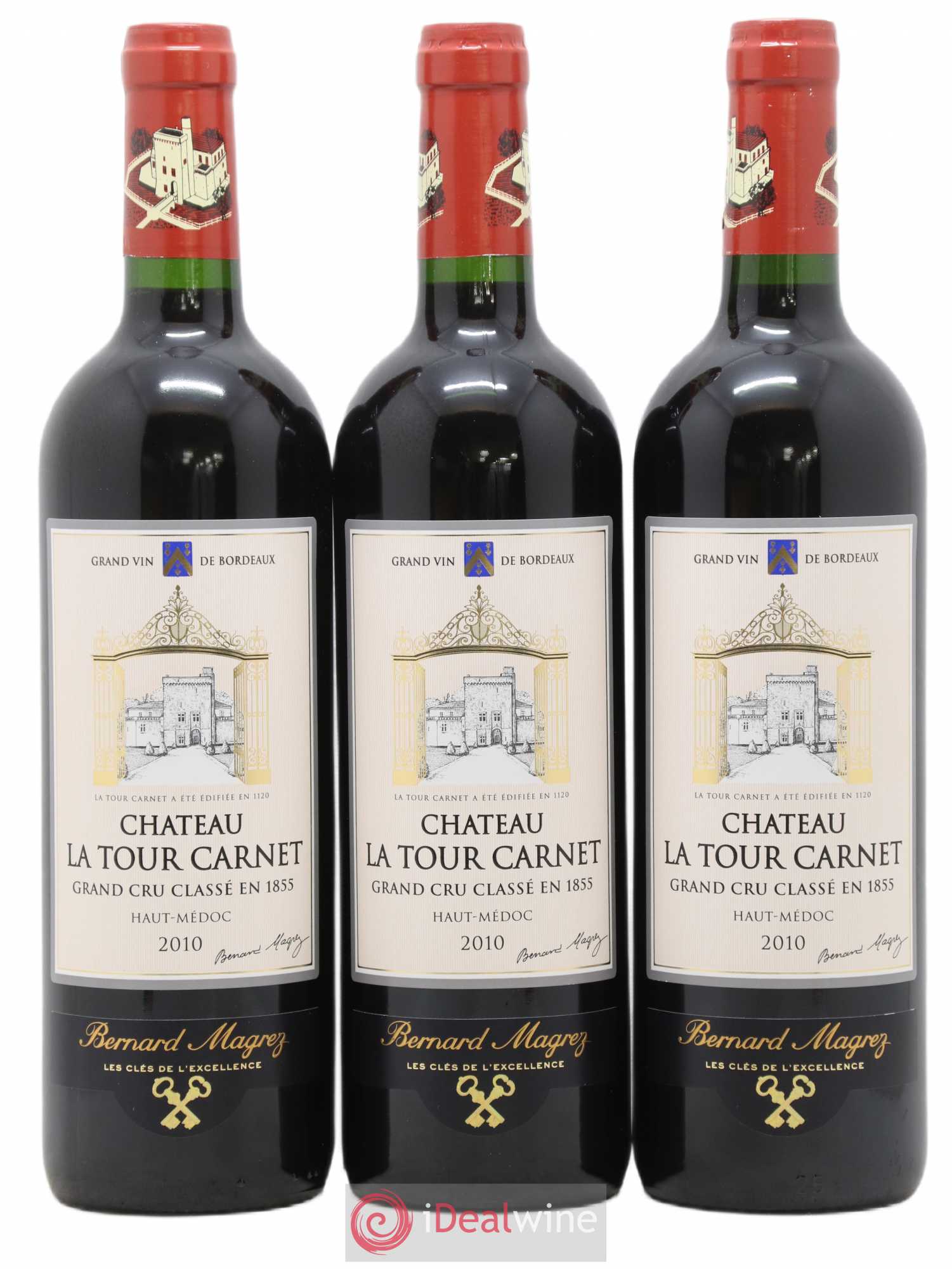 Château la Tour Carnet 4ème Grand Cru Classé 2010 - Lot de 12 bouteilles - 1
