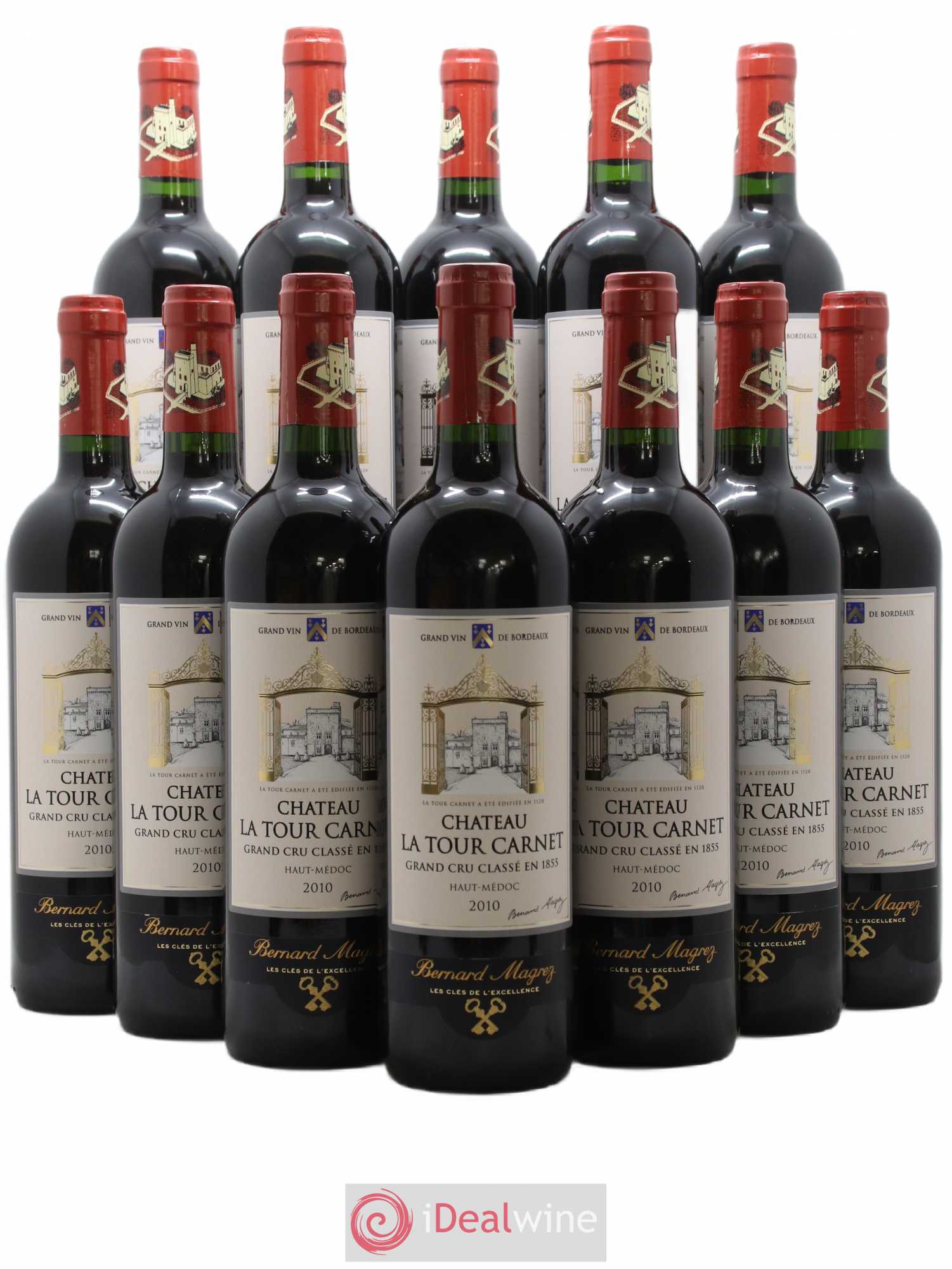Château la Tour Carnet 4ème Grand Cru Classé 2010 - Lot de 12 bouteilles - 0