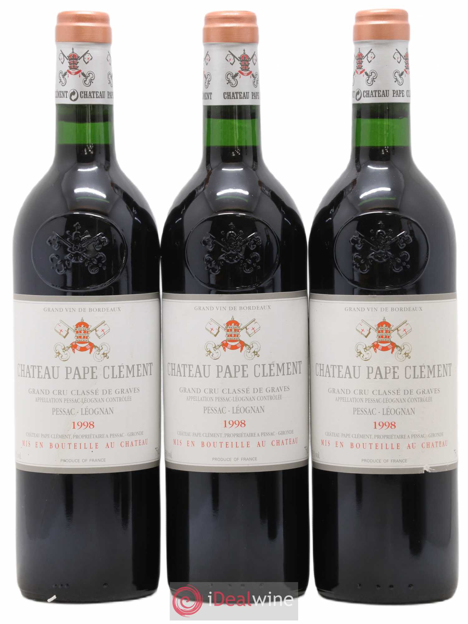 Château Pape Clément Cru Classé de Graves 1998 - Lot de 6 bouteilles - 1