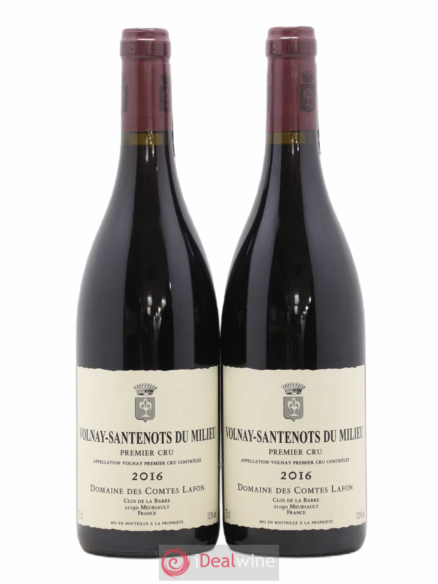 Volnay 1er Cru Santenots du Milieu Comtes Lafon (Domaine des) 2016 - Lot de 2 bouteilles - 0