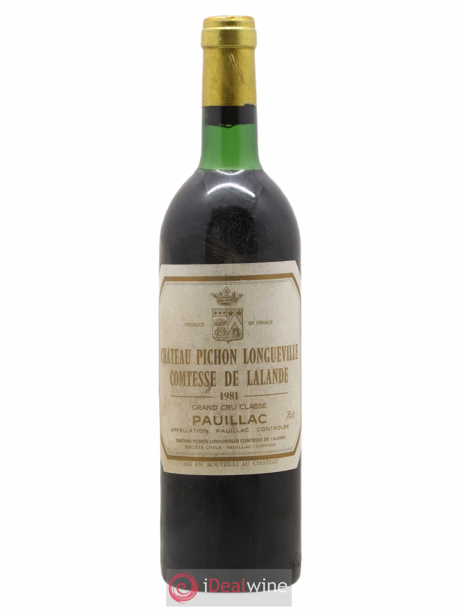 Château Pichon Longueville Comtesse de Lalande 2ème Grand Cru Classé 1981 - Lot de 1 bouteille - 0