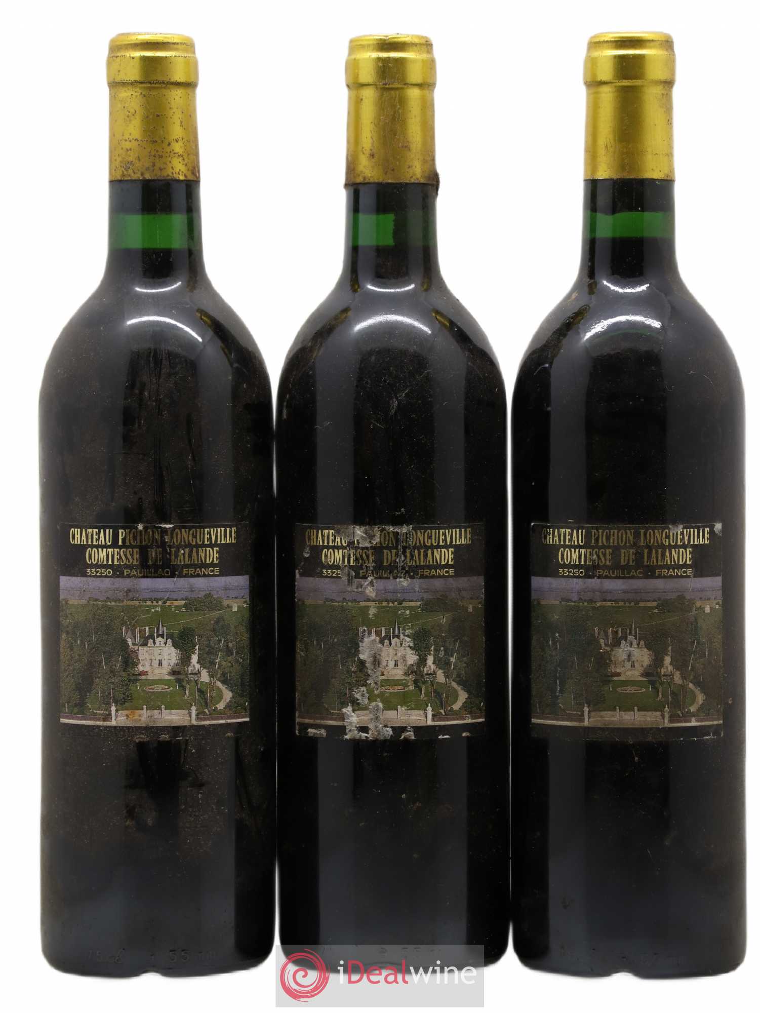 Château Pichon Longueville Comtesse de Lalande 2ème Grand Cru Classé 1990 - Lot de 3 bouteilles - 1