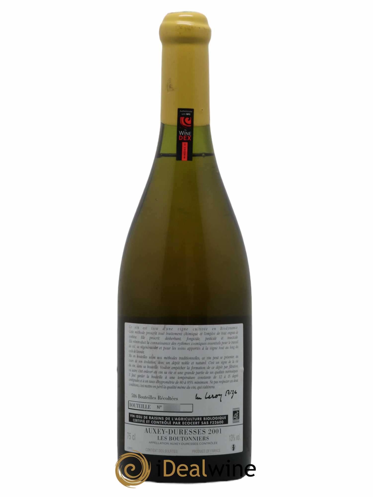 Auxey-Duresses Les Boutonniers d'Auvenay (Domaine) 2001 - Lot de 1 bouteille - 1
