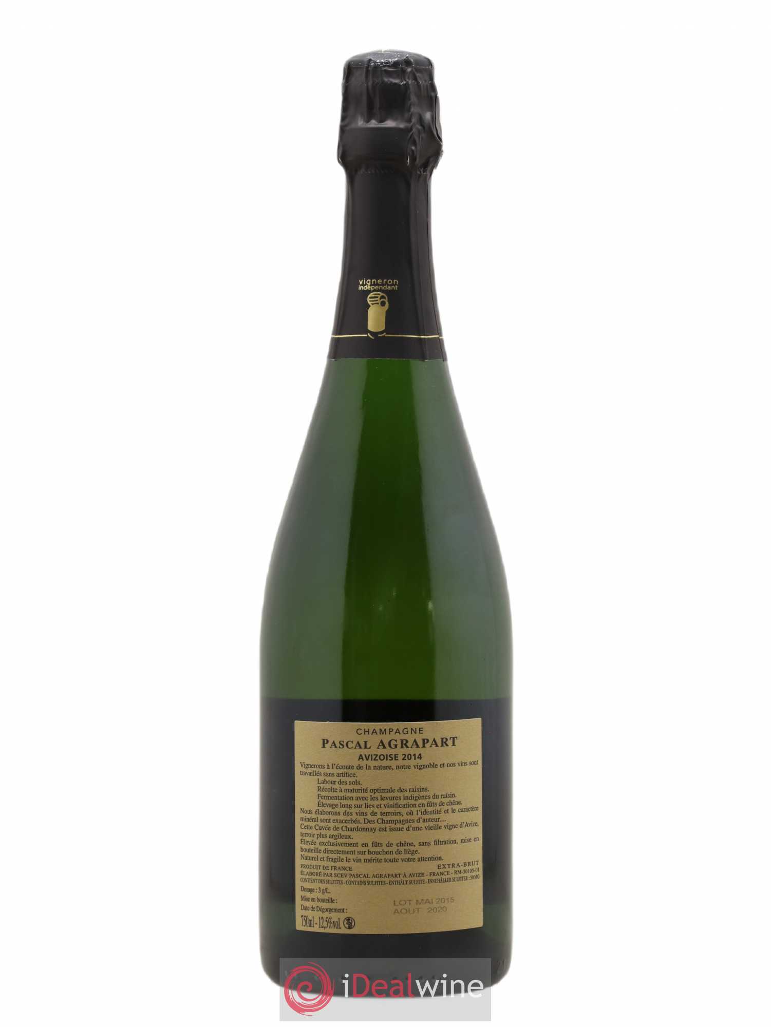 Avizoise Blanc de Blancs Brut Nature Pascal Agrapart 2014 - Lot de 1 bouteille - 1