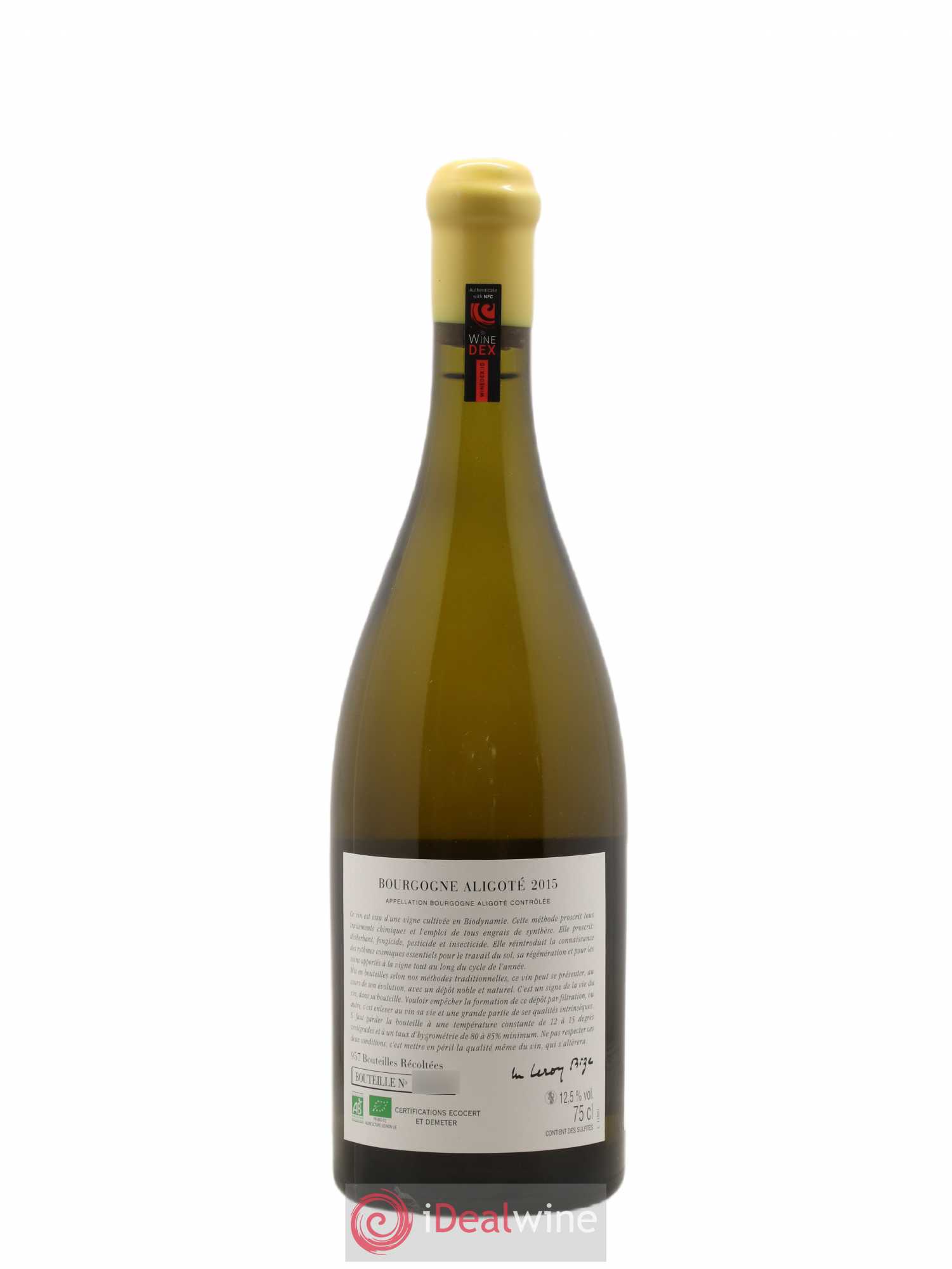 Bourgogne Aligoté Sous Chatelet d'Auvenay (Domaine) 2015 - Lot de 1 bouteille - 1