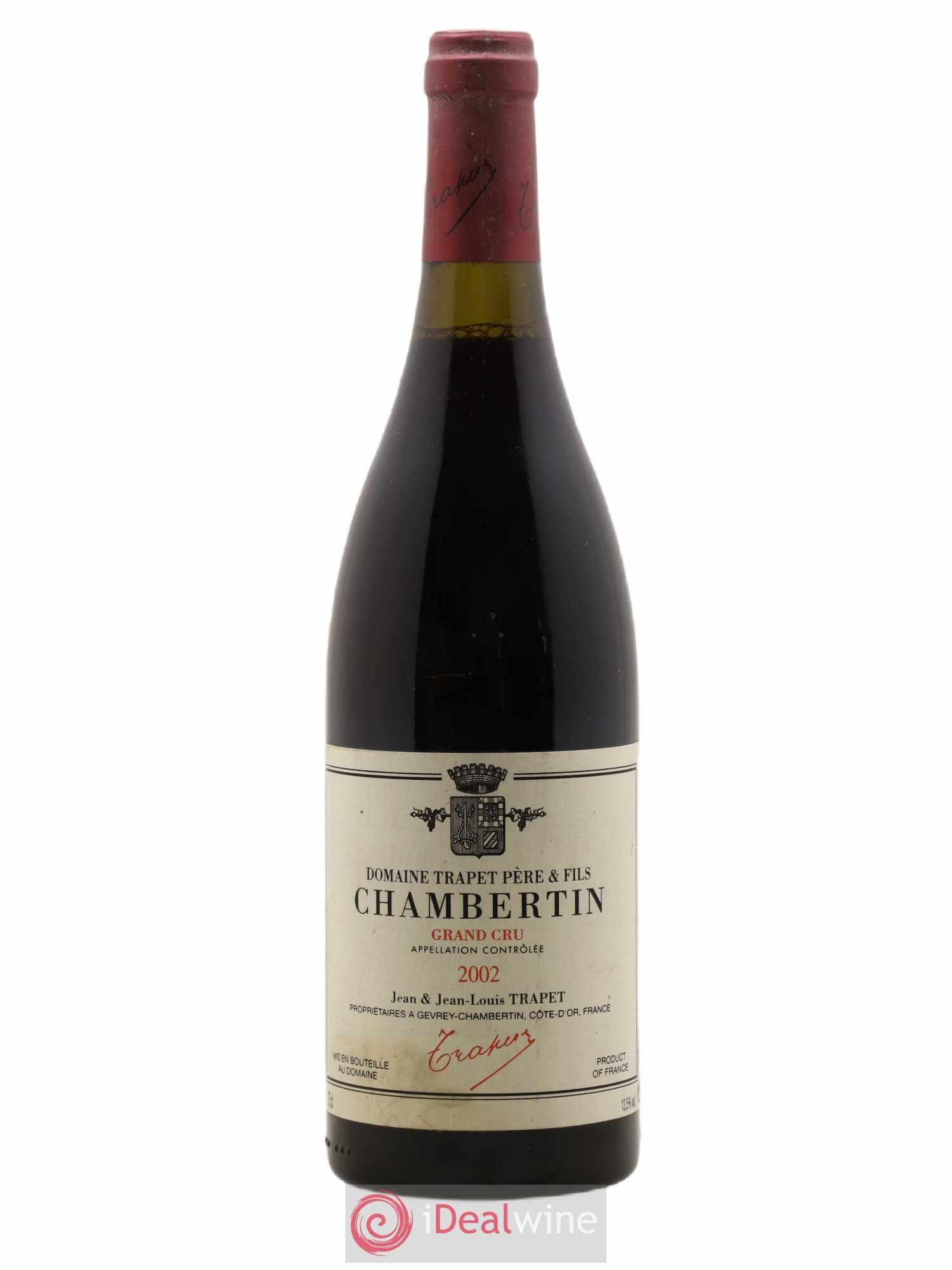 Chambertin Grand Cru Domaine Trapet 2002 - Lot de 1 bouteille - 0