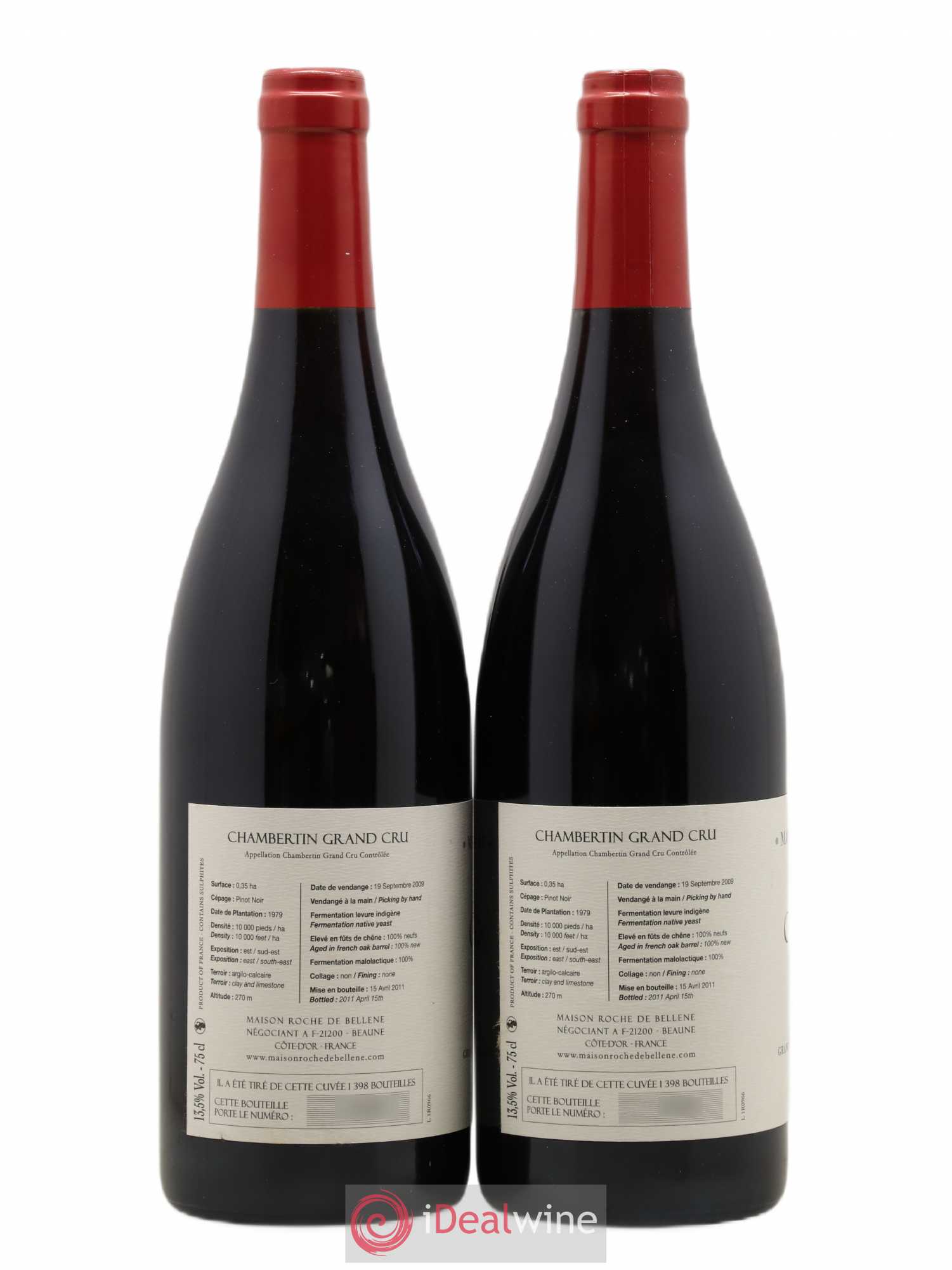 Chambertin Grand Cru Maison Roche de Bellene 2009 - Lot de 2 bouteilles - 1