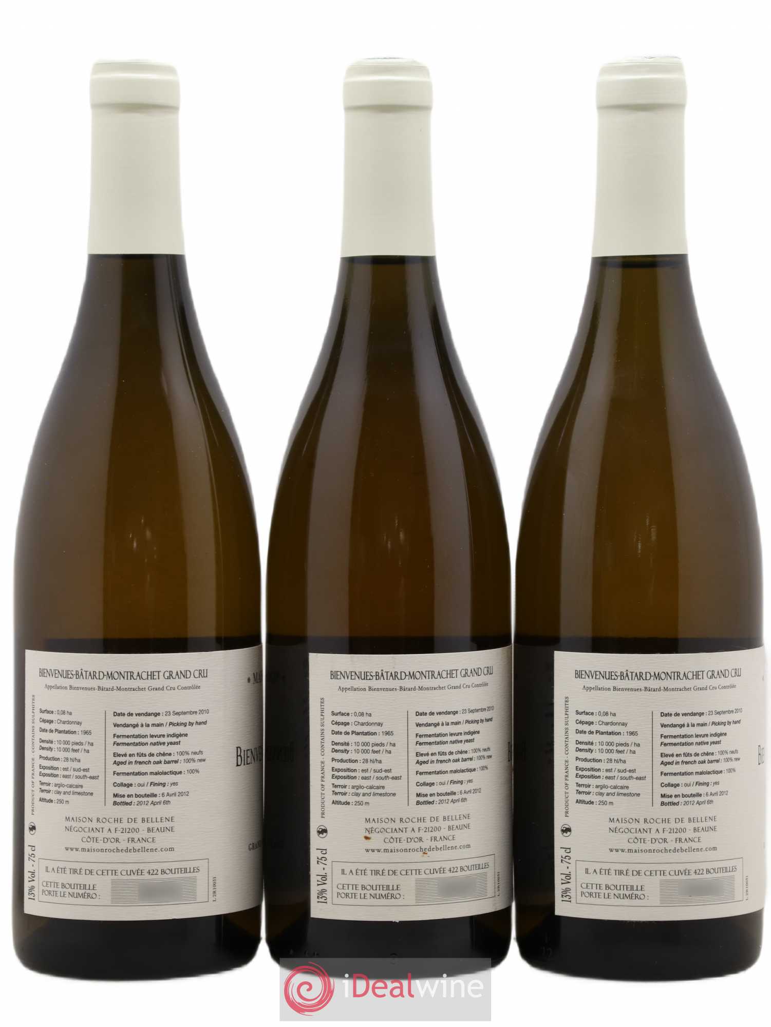Bienvenues-Bâtard-Montrachet Grand Cru Domaine Roche de Bellene 2010 - Lot de 3 bouteilles - 1