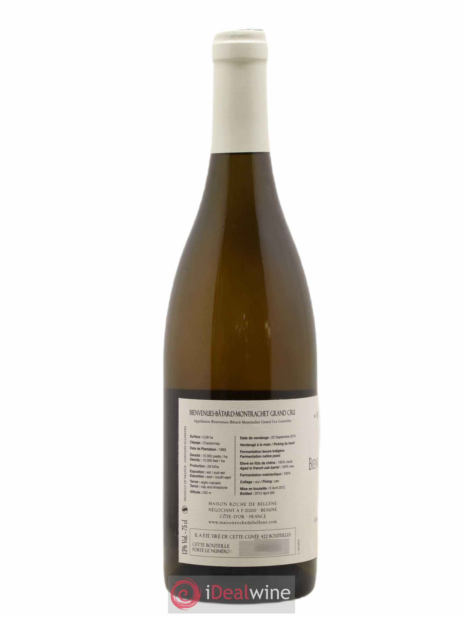Bienvenues-Bâtard-Montrachet Grand Cru Domaine Roche de Bellene 2010 - Lot de 1 bouteille - 1