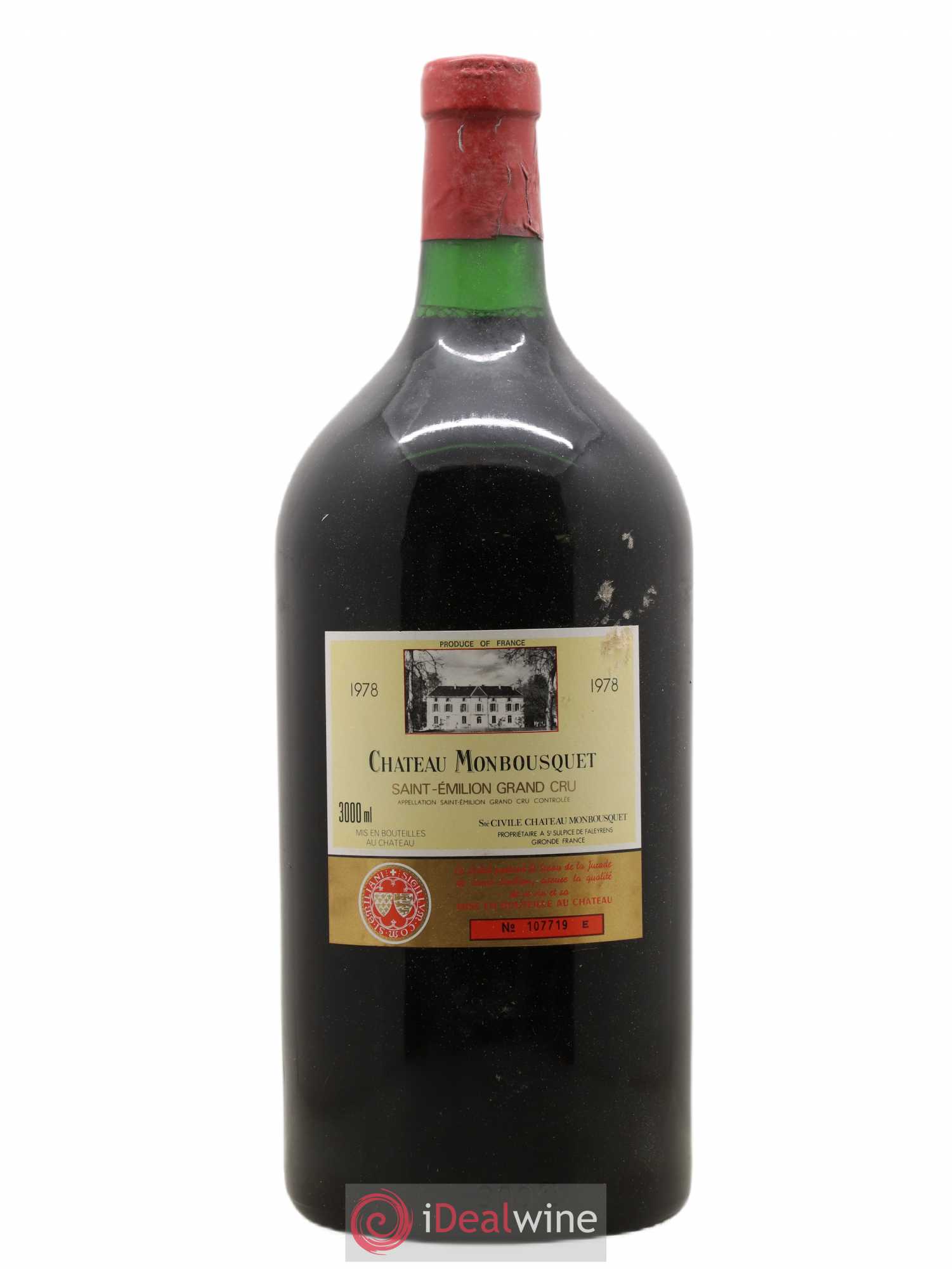 Château Monbousquet Grand Cru Classé 1978 - Lot de 1 double magnum - 0