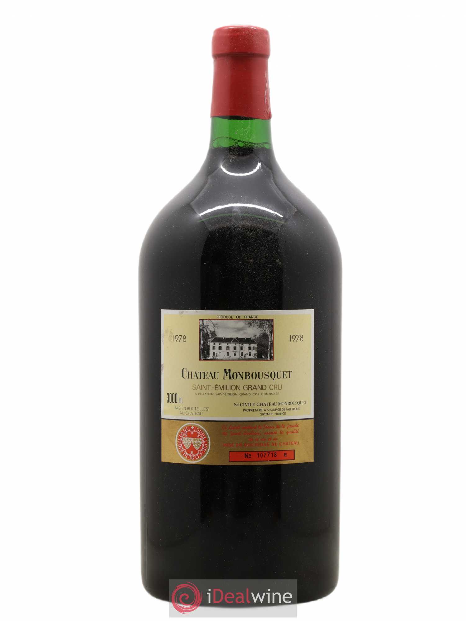 Château Monbousquet Grand Cru Classé 1978 - Lot de 1 double magnum - 0