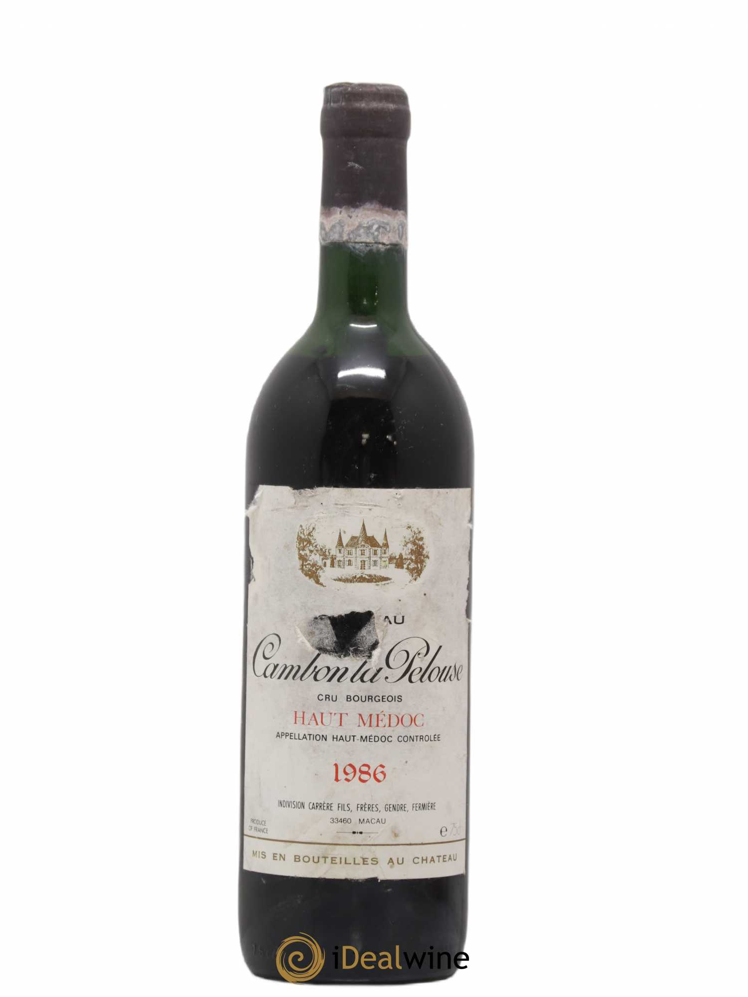 Château Cambon la Pelouse Cru Bourgeois 1986 - Lot de 1 bouteille - 0