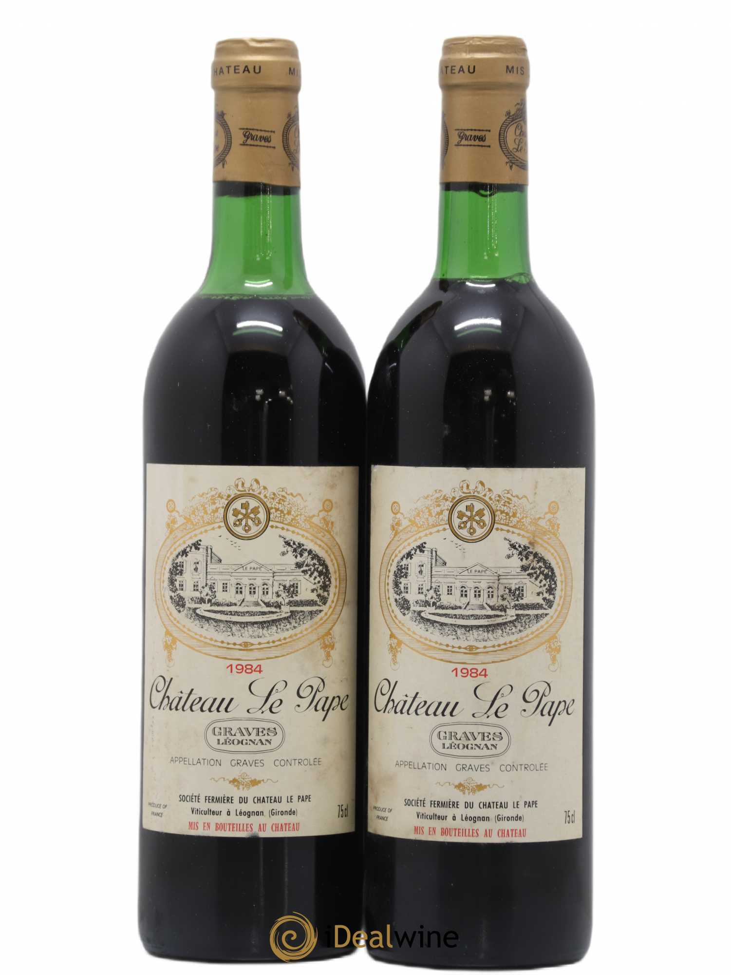 Pessac-Léognan Château Le Pape 1984 - Lot de 2 bouteilles - 0