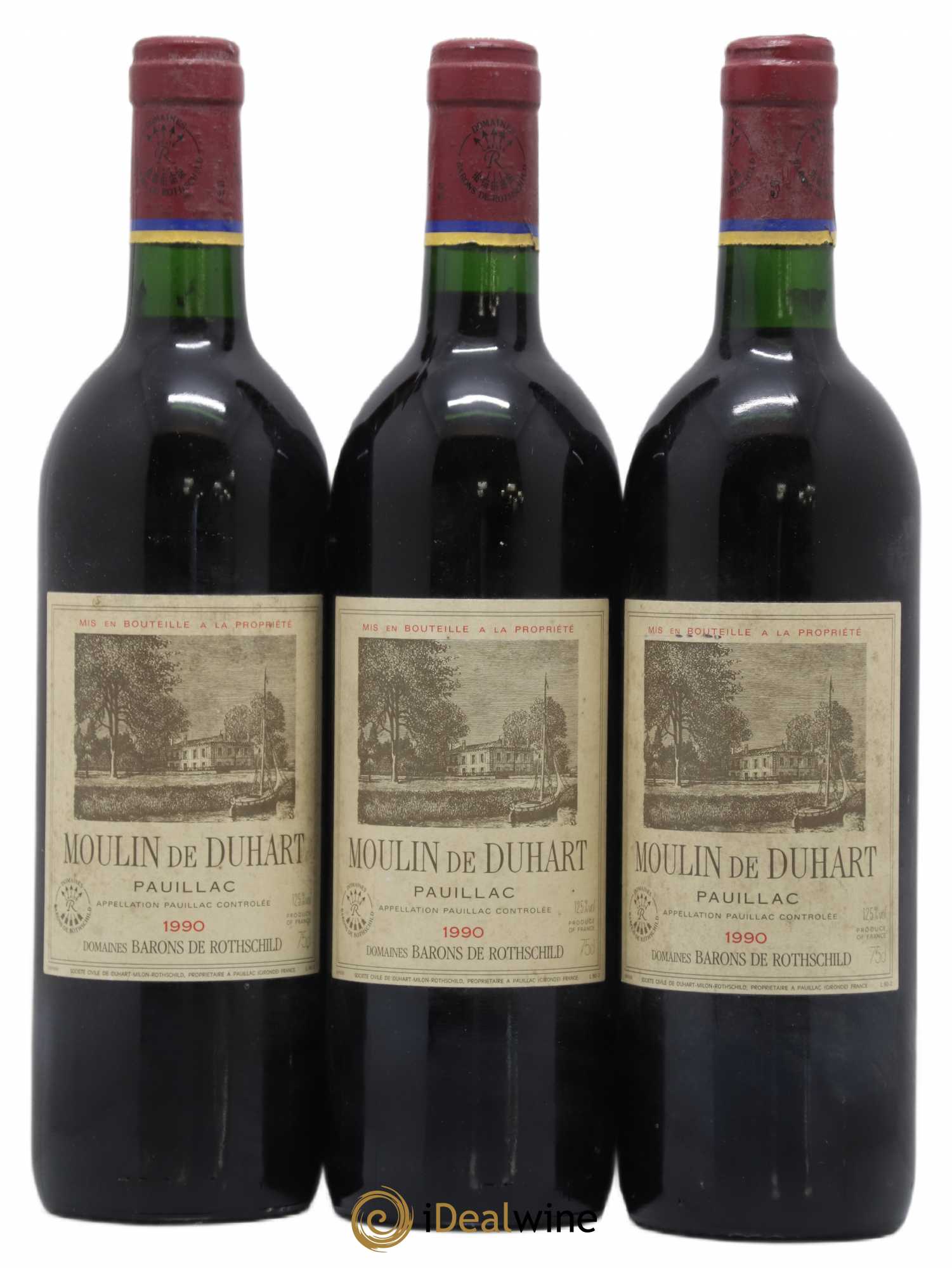 Moulin de Duhart Second Vin 1990 - Lot de 3 bouteilles - 0
