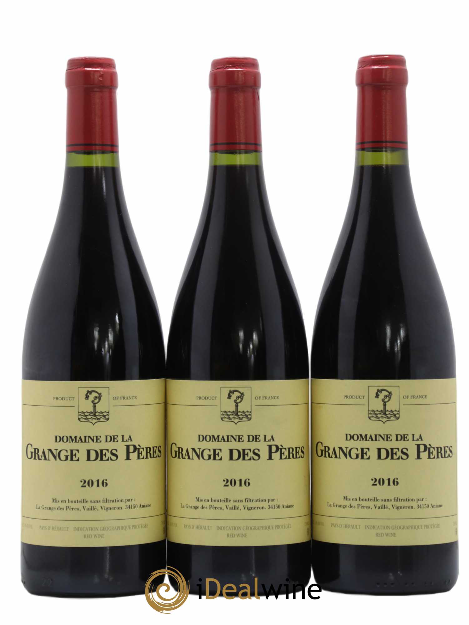 Pays d'Hérault Grange des Pères Laurent Vaillé 2016 - Lot de 3 bouteilles - 0