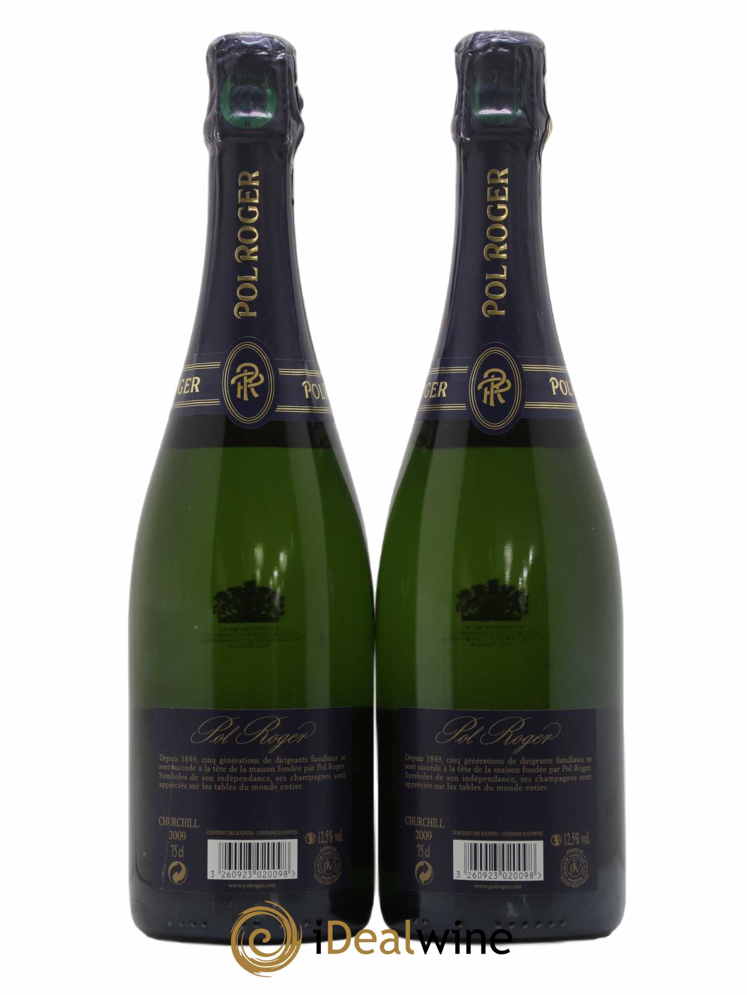 Cuvée Winston Churchill Pol Roger 2009 - Lot de 2 bouteilles - 1