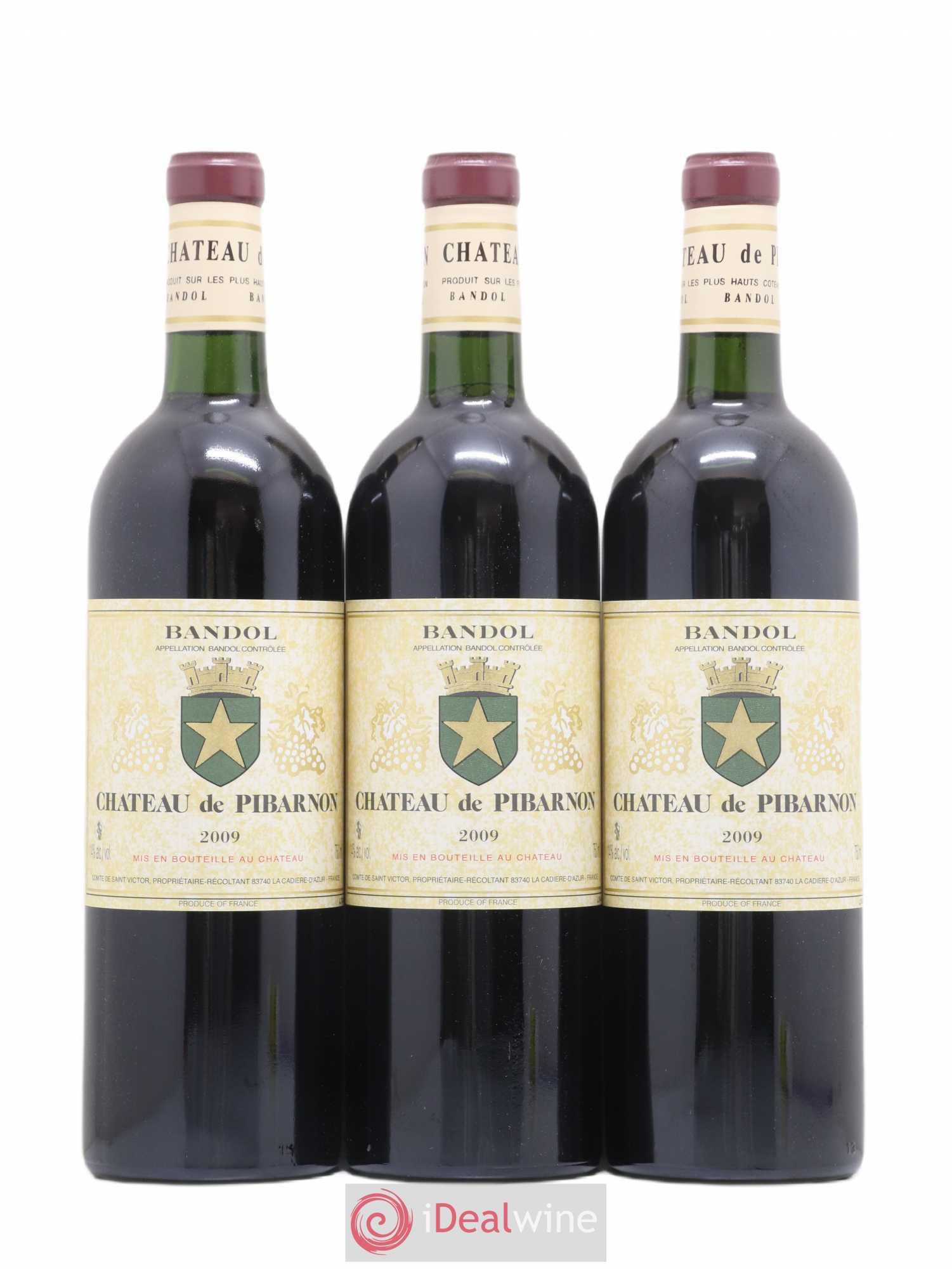 Bandol Château de Pibarnon Comte de Saint-Victor 2009 - Lot de 3 bouteilles - 0