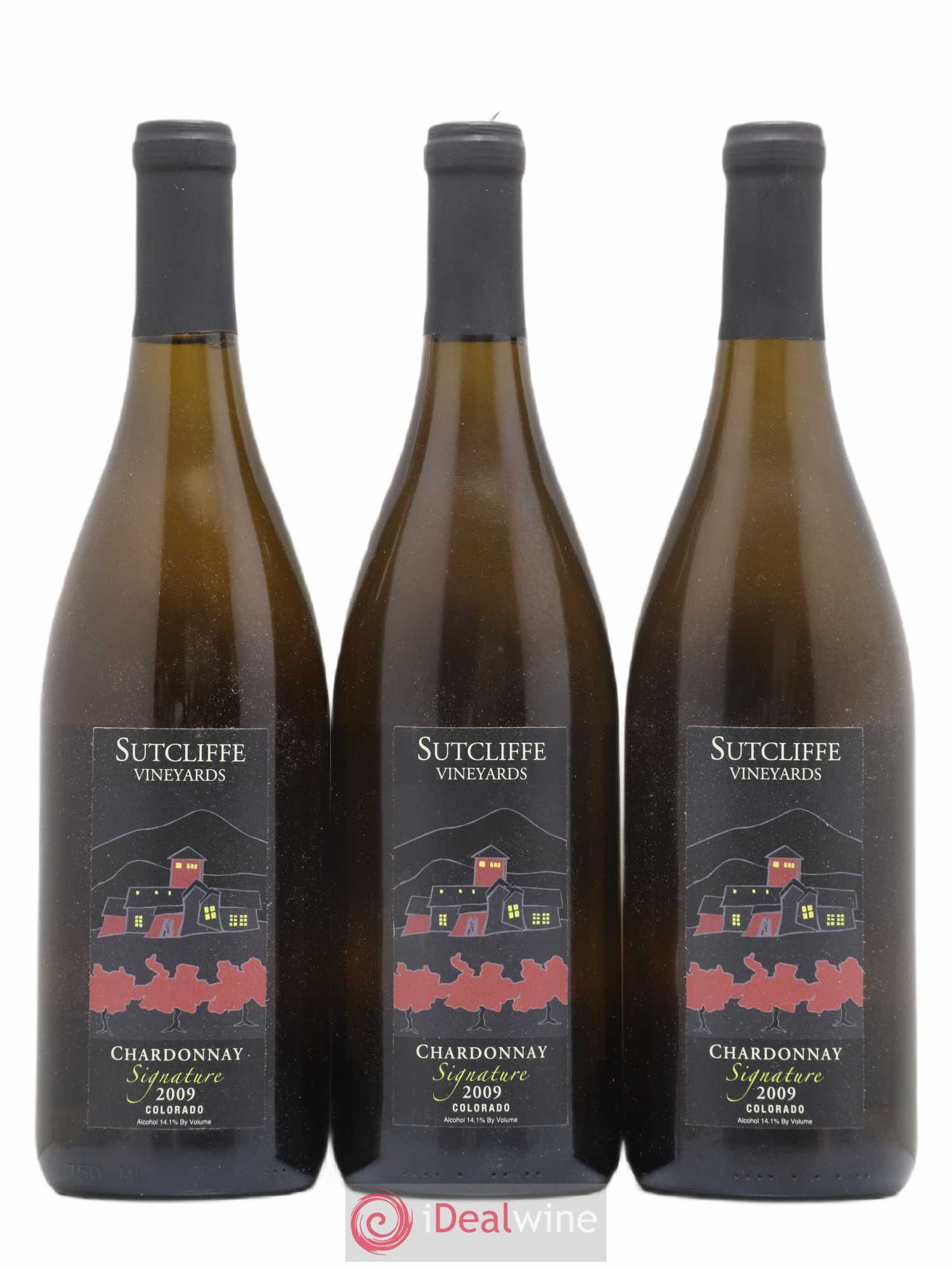 USA Colorado Chardonnay Signature Sutcliffe Vineyards (sans prix de réserve) 2009 - Posten von 3 Flaschen - 0