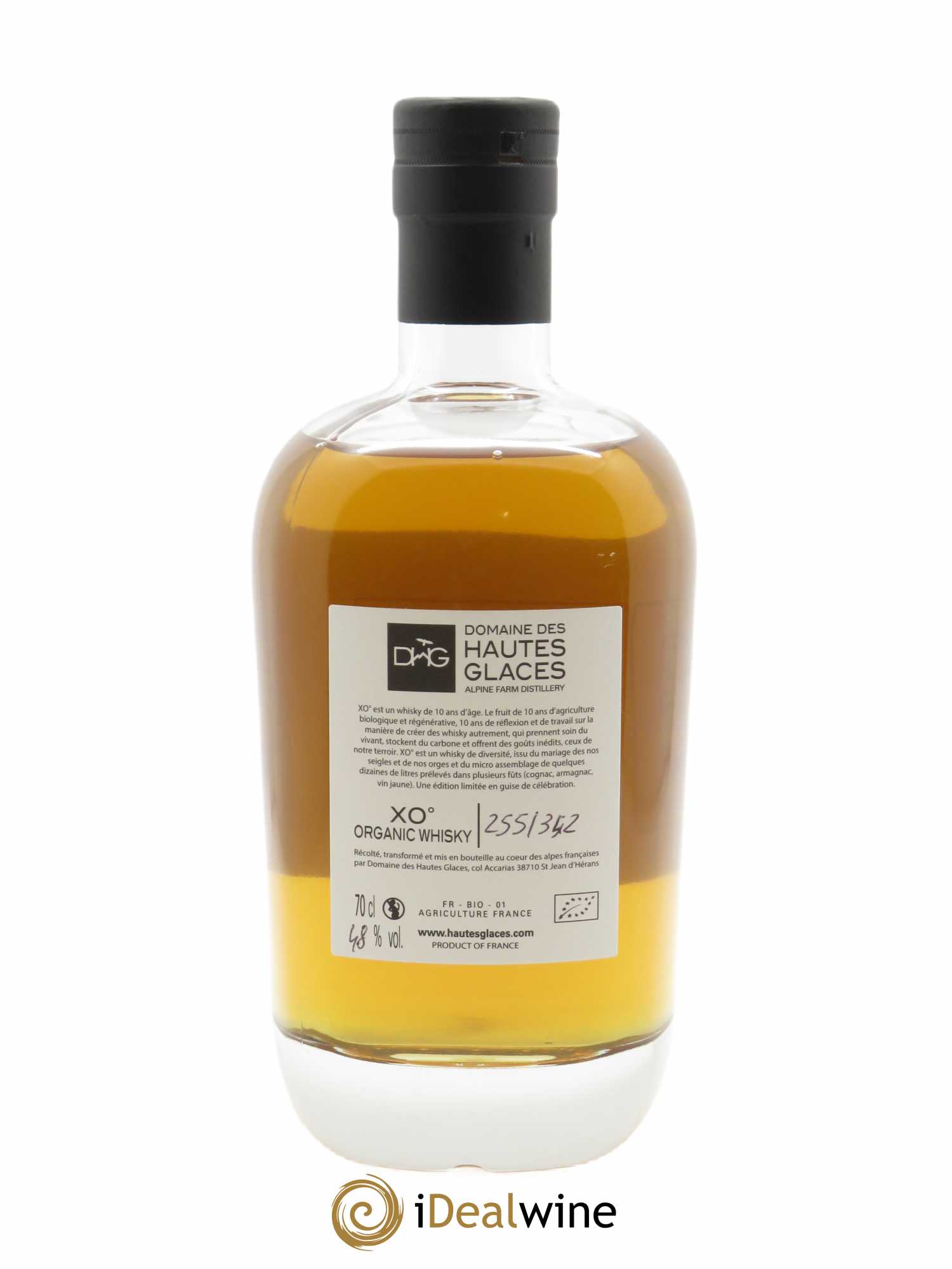 Whisky Hautes Glaces Moissons XO Organic Single Malt 10 years Old (70cl) - Lot of 1 bottle - 2
