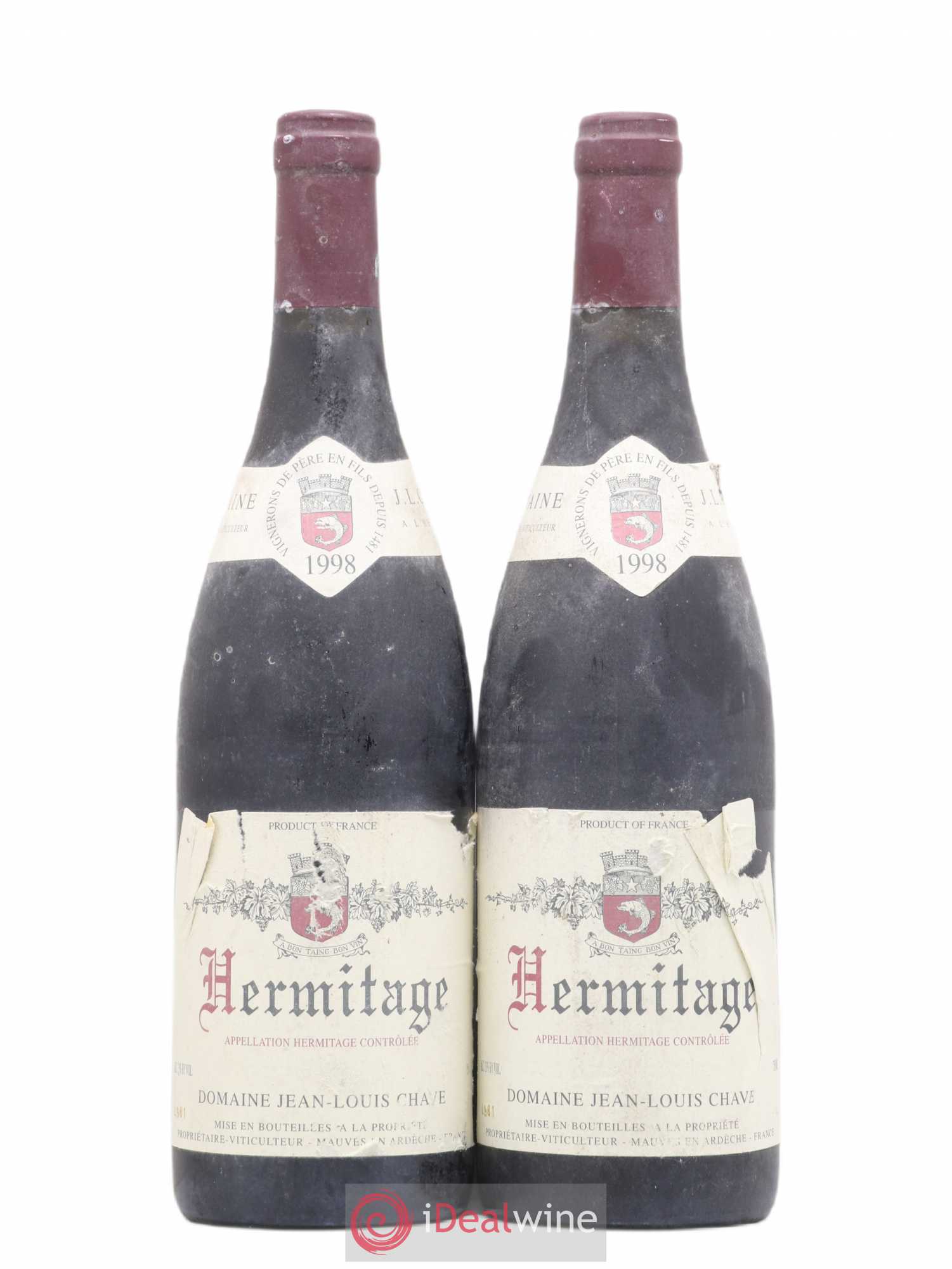 Hermitage Jean-Louis Chave 1998 - Lot de 2 bouteilles - 0