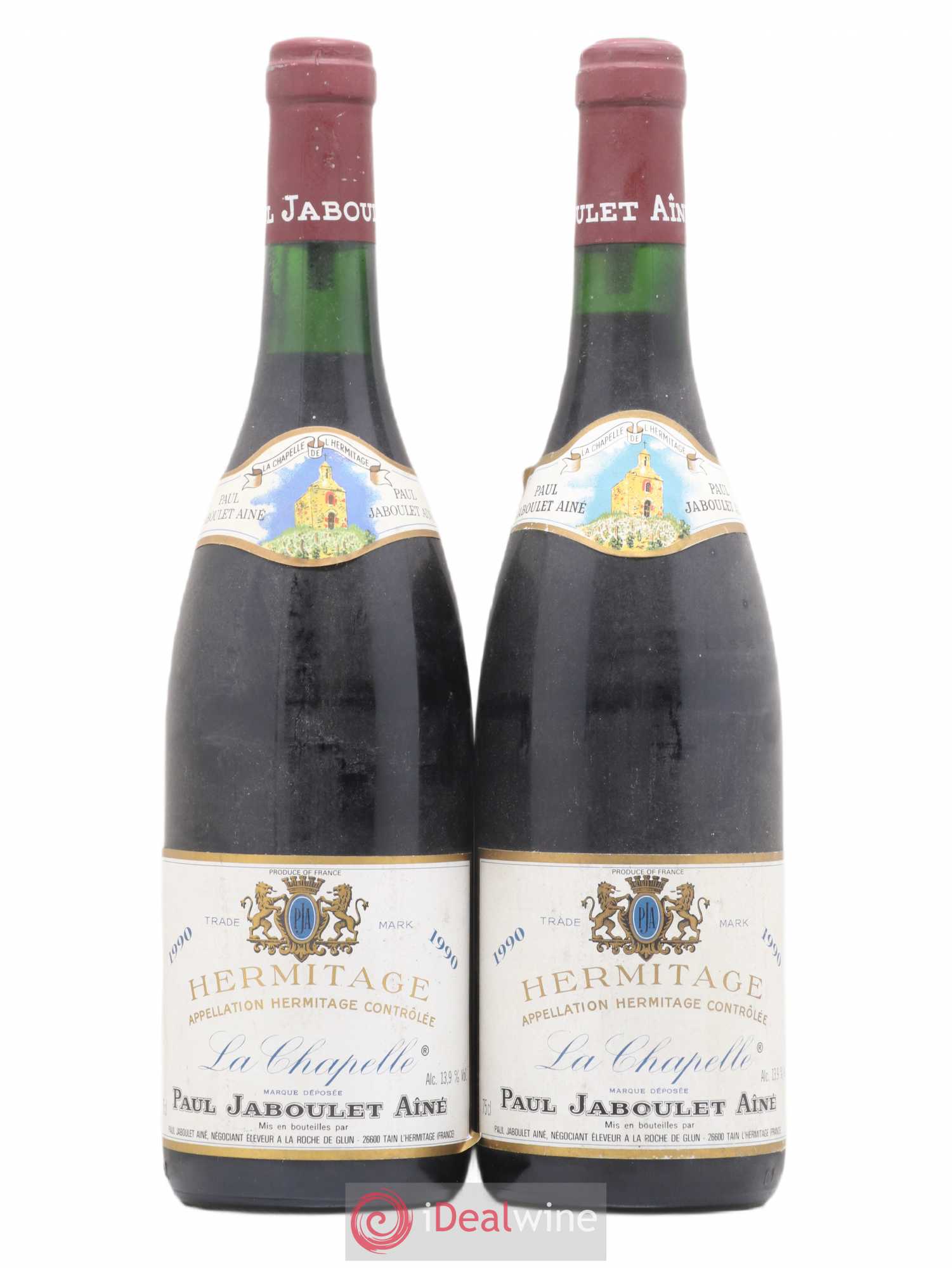 Hermitage La Chapelle Paul Jaboulet Ainé 1990 - Lot de 2 bouteilles - 0