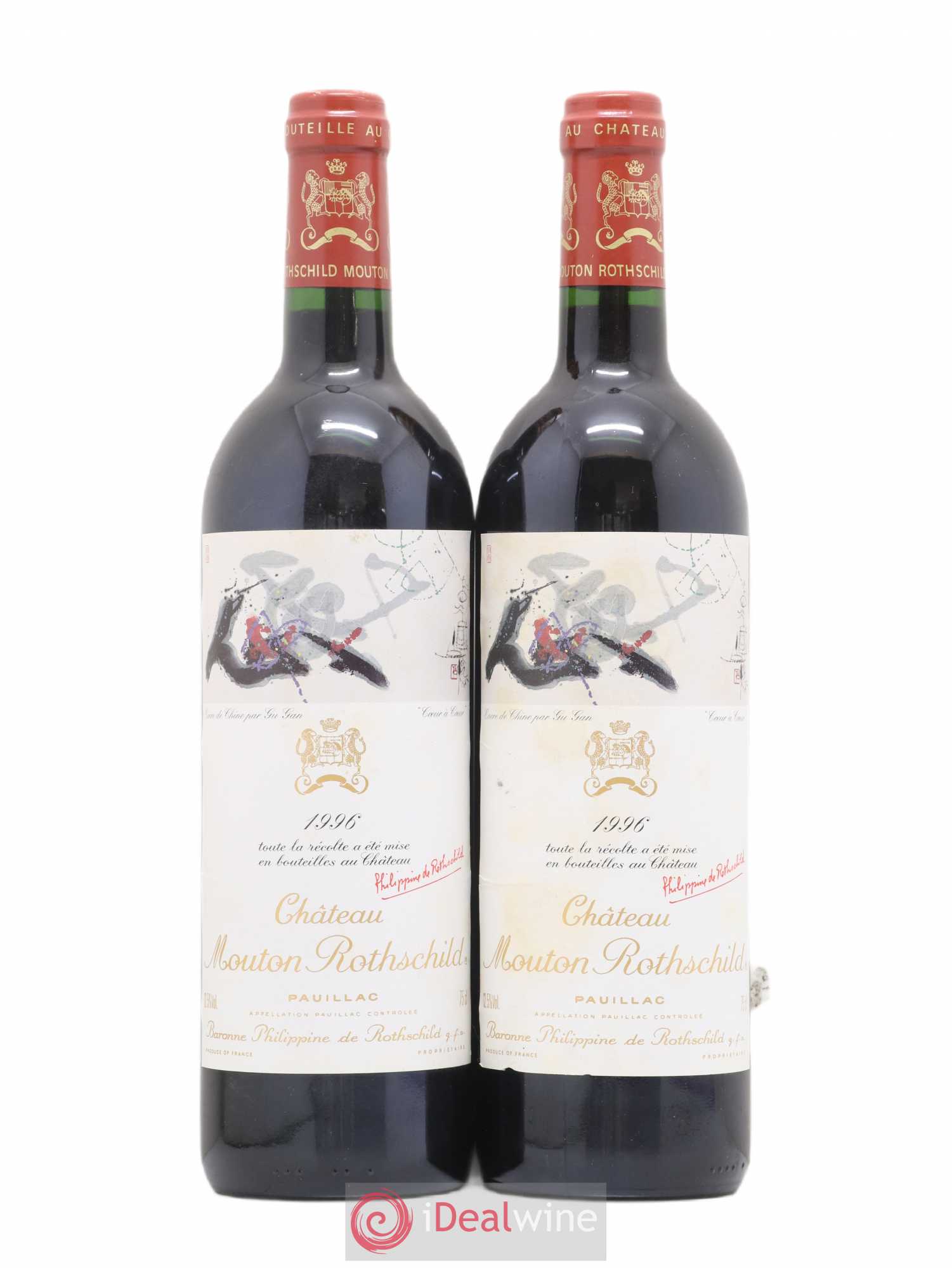 Château Mouton Rothschild 1er Grand Cru Classé 1996 - Lot de 2 bouteilles - 0
