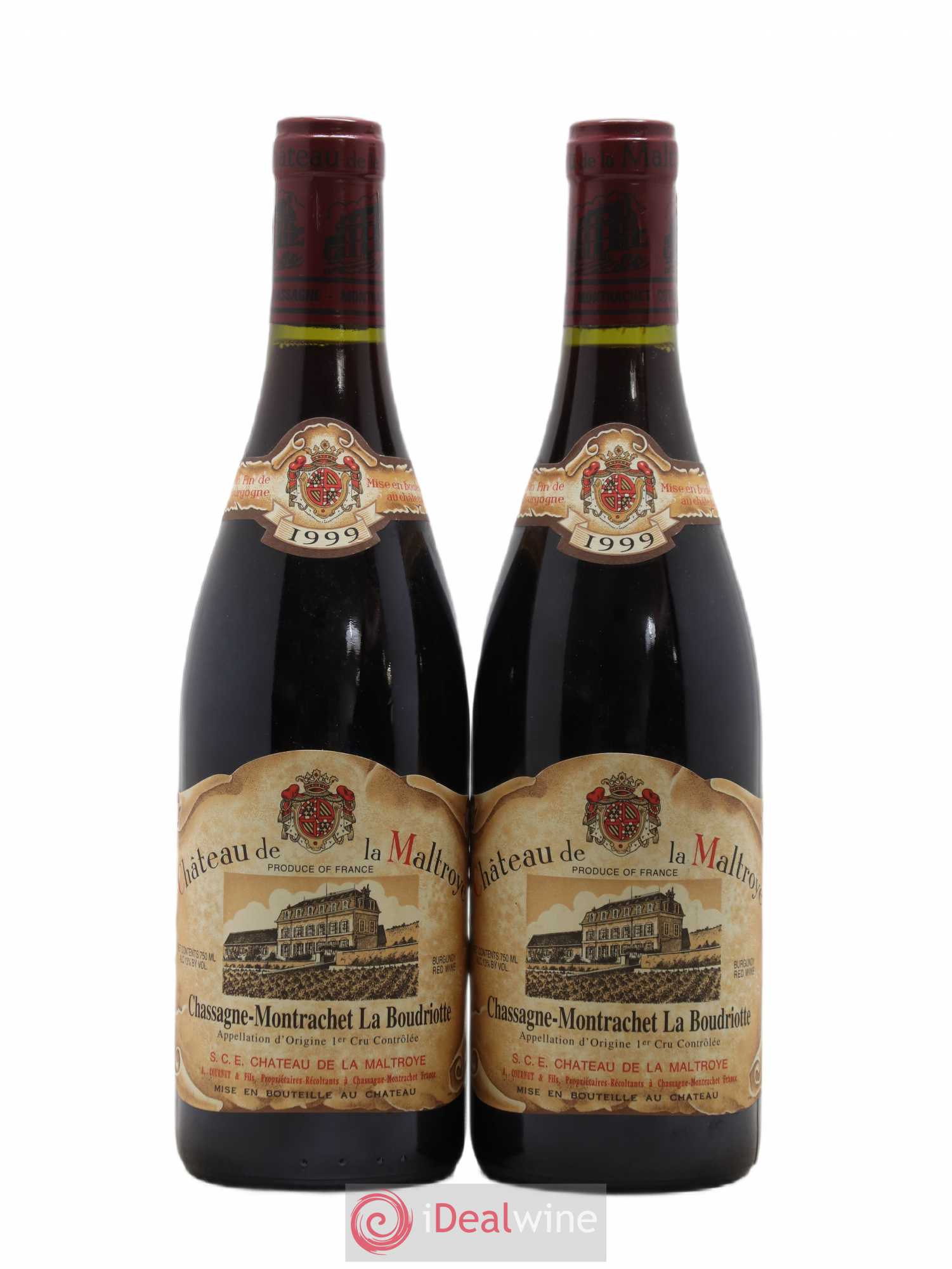 Chassagne-Montrachet 1er Cru La Boudriotte Château De La Maltroye 1999 - Posten von 2 Flaschen - 0
