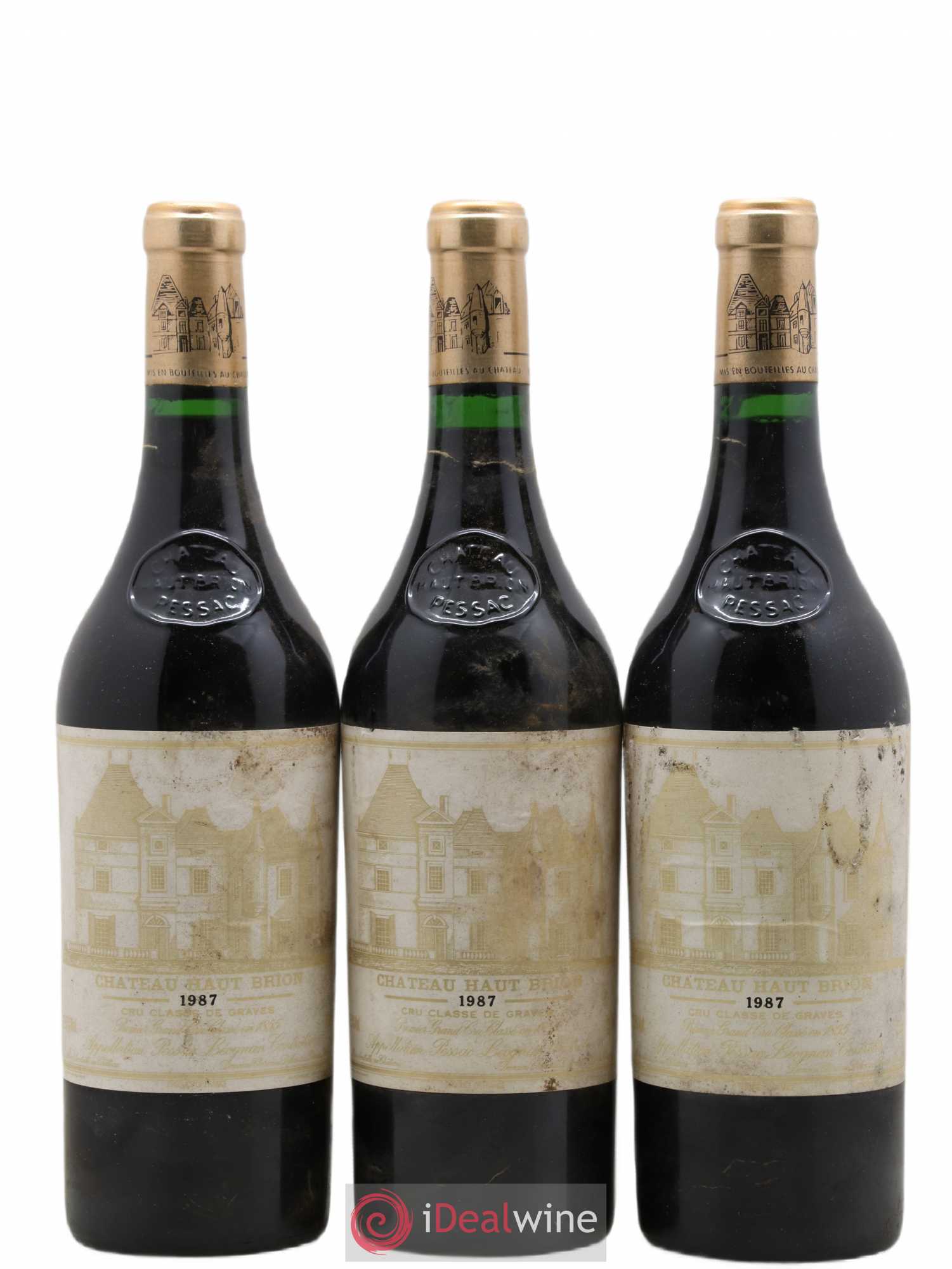 Château Haut Brion 1er Grand Cru Classé 1987 - Lot de 3 bouteilles - 0