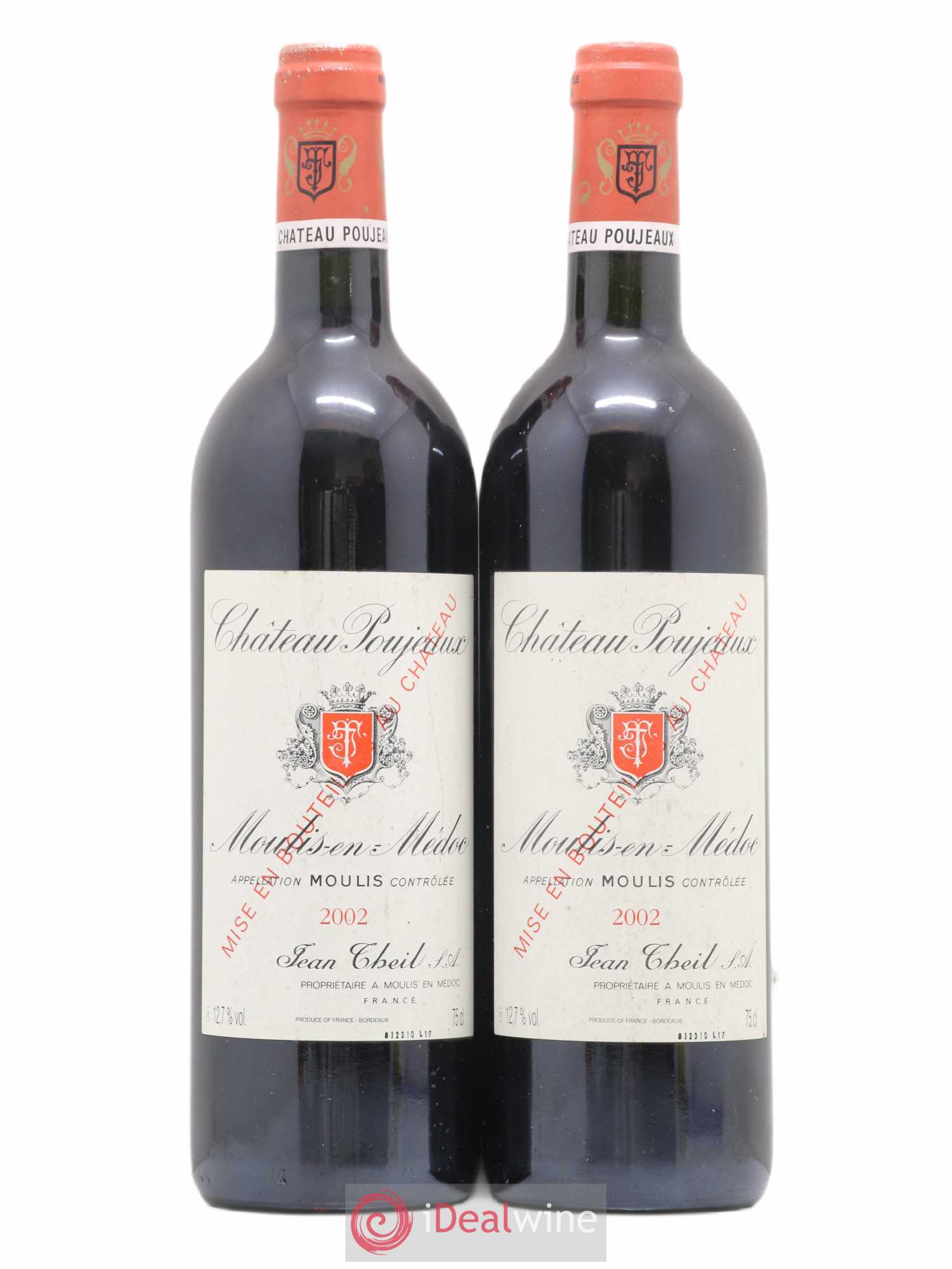 Château Poujeaux 2002 - Lot de 2 bouteilles - 0