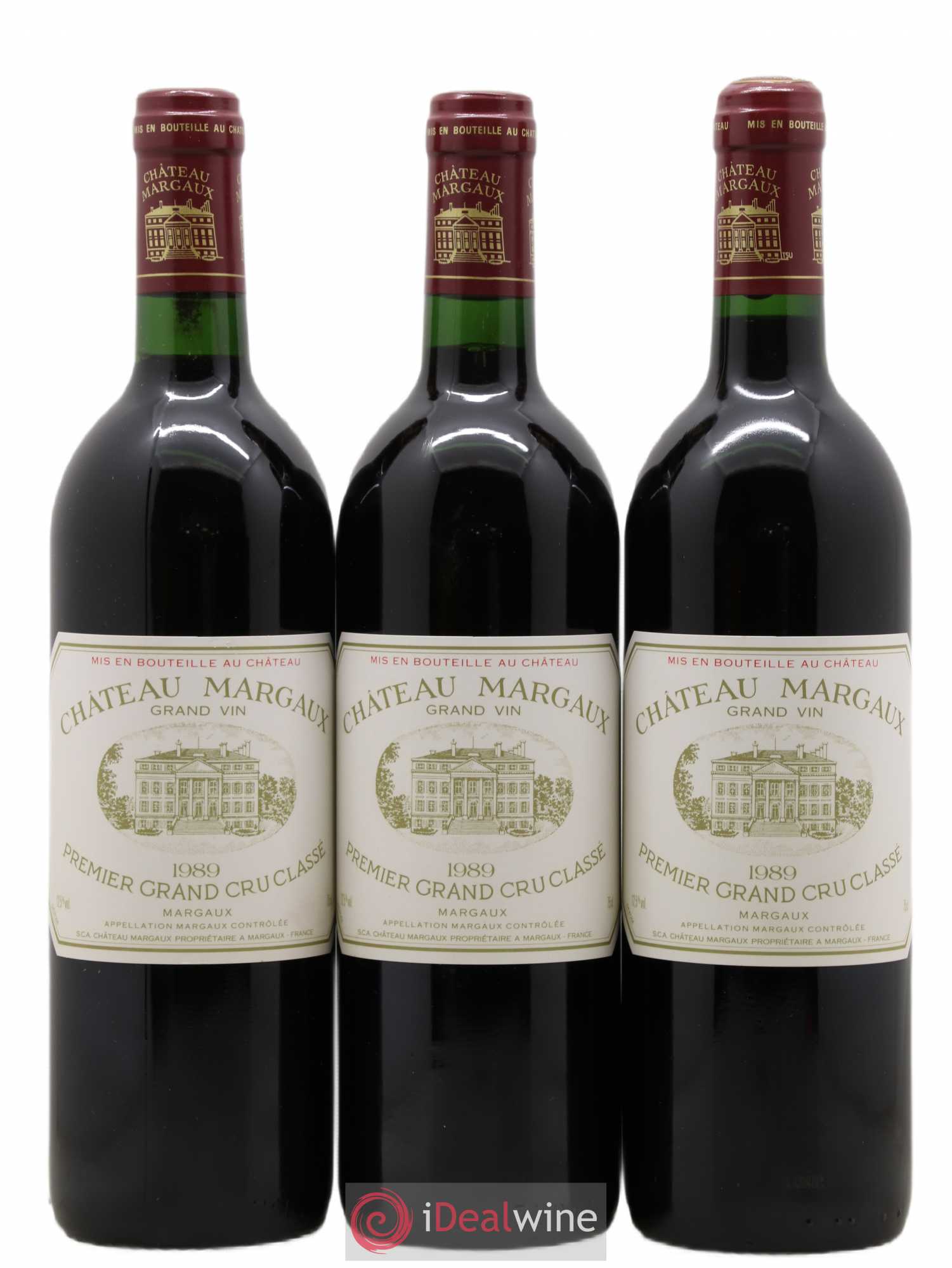 Château Margaux 1er Grand Cru Classé 1989 - Lot de 3 bouteilles - 0