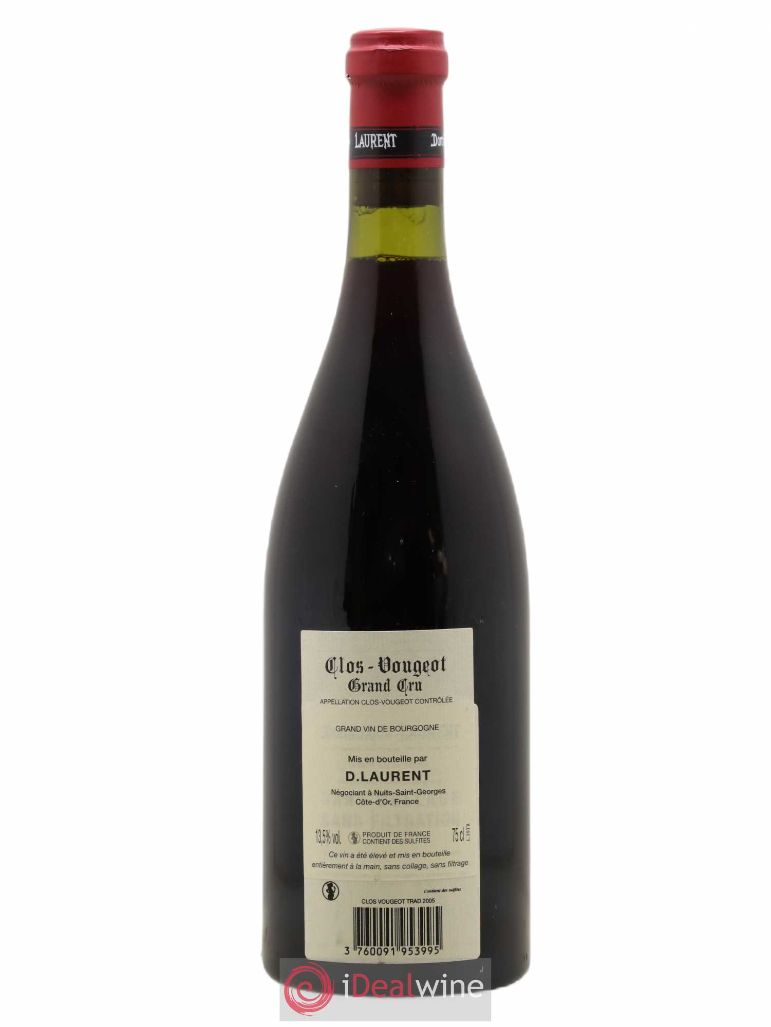 Clos de Vougeot Grand Cru Dominique Laurent 2005 - Lot de 1 bouteille - 1