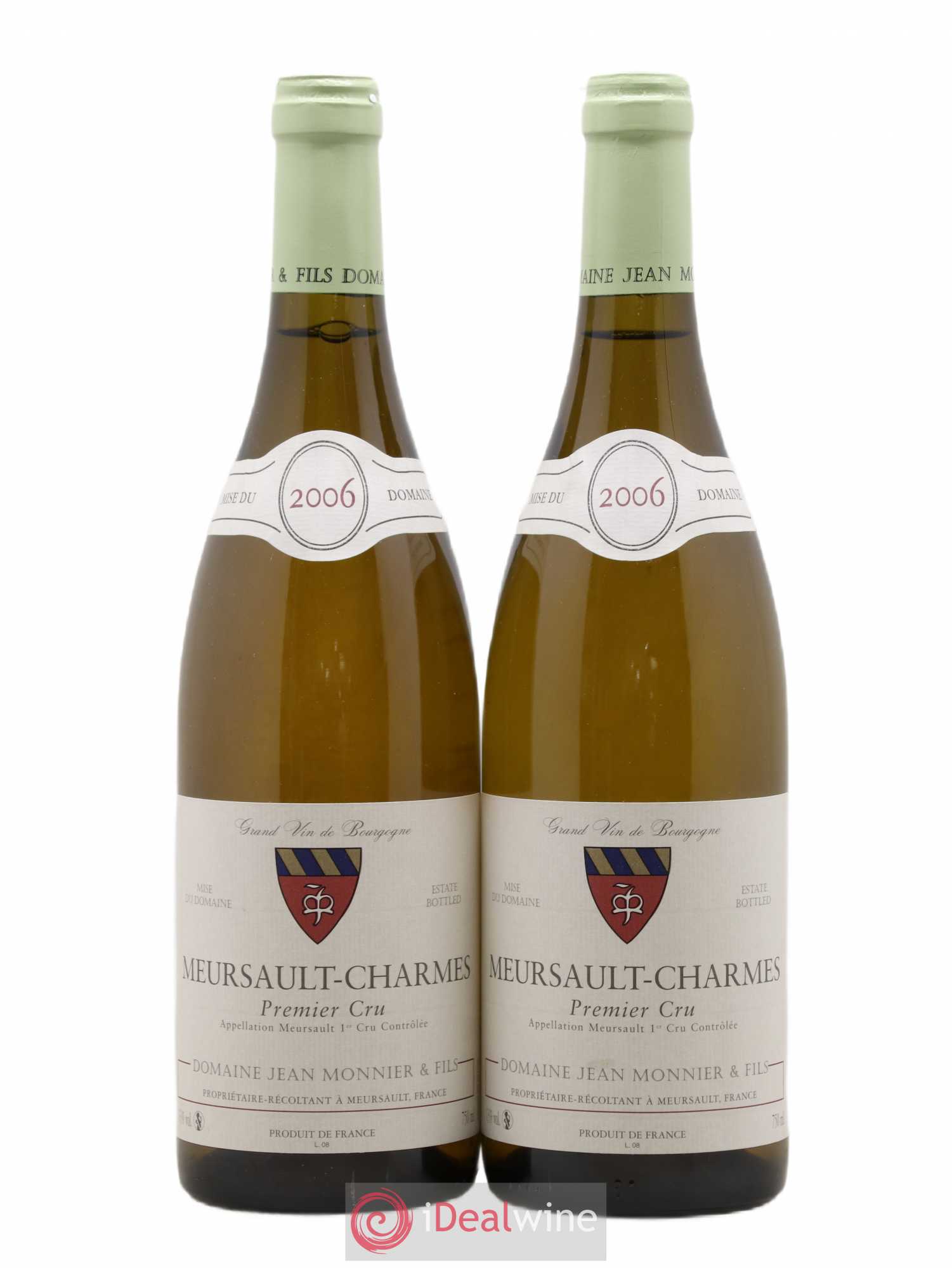 Meursault 1er Cru Charmes domaine Jean Monnier et Fils 2006 - Posten von 2 Flaschen - 0