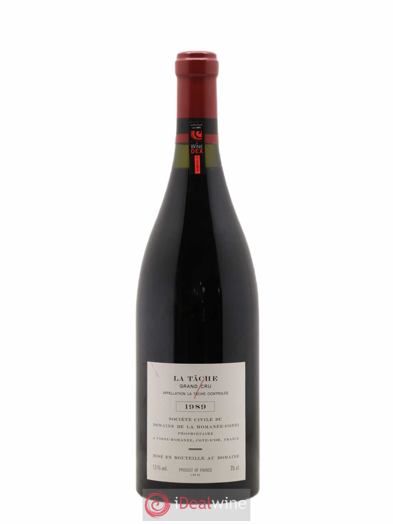 La Tâche Grand Cru Domaine de la Romanée-Conti 1989 - Lot de 1 bouteille - 1